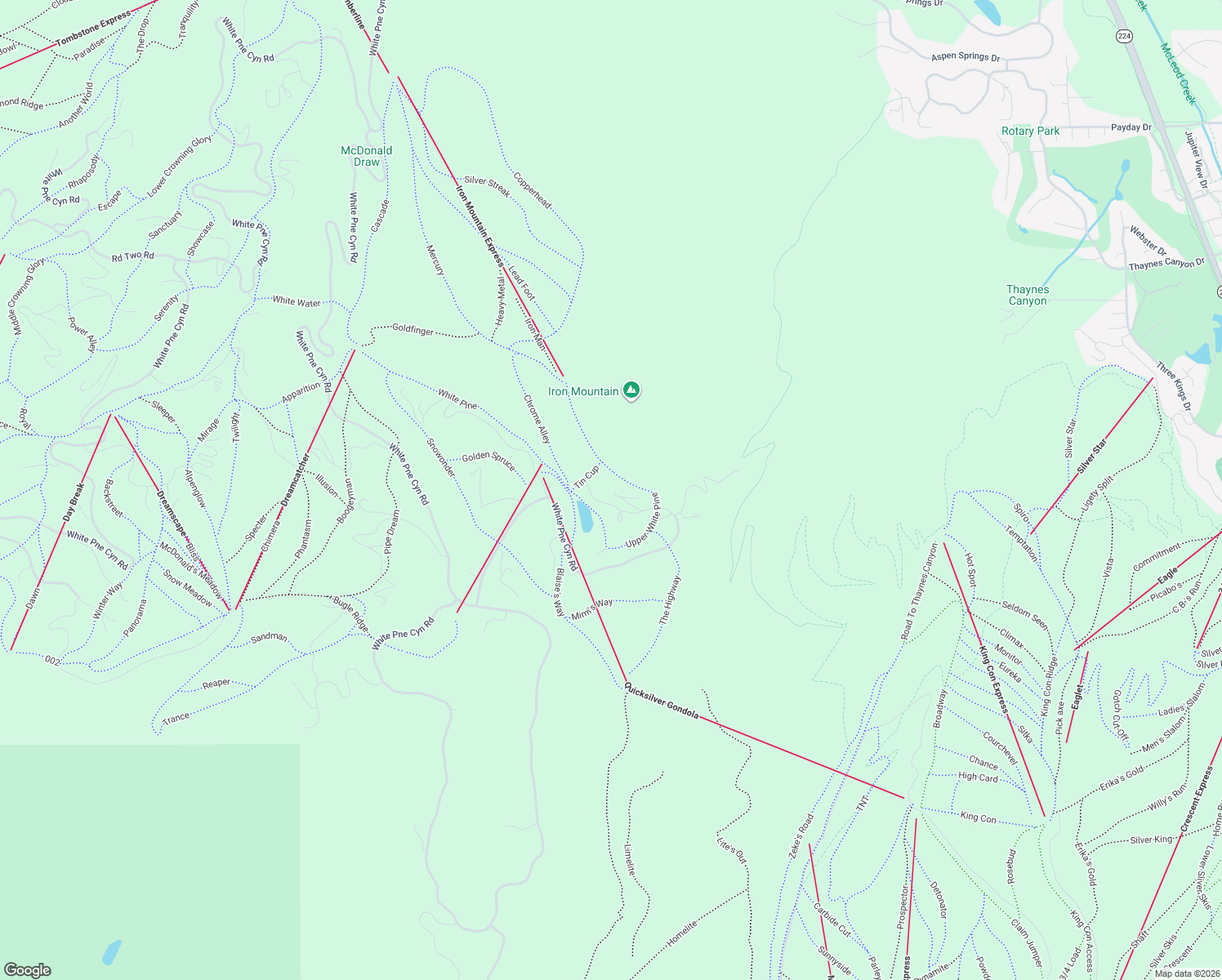 map of restaurants, bars, coffee shops, grocery stores, and more near 246 White Pine Canyon Road in Park City