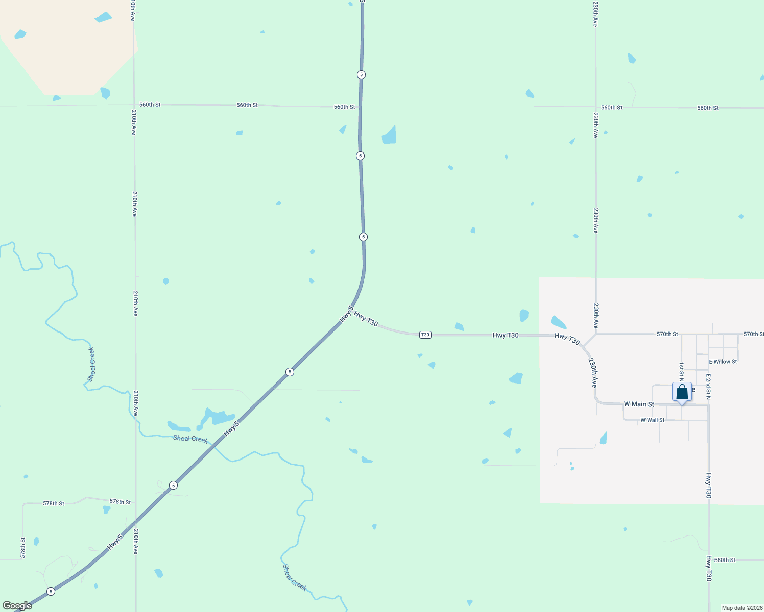 map of restaurants, bars, coffee shops, grocery stores, and more near in Exline