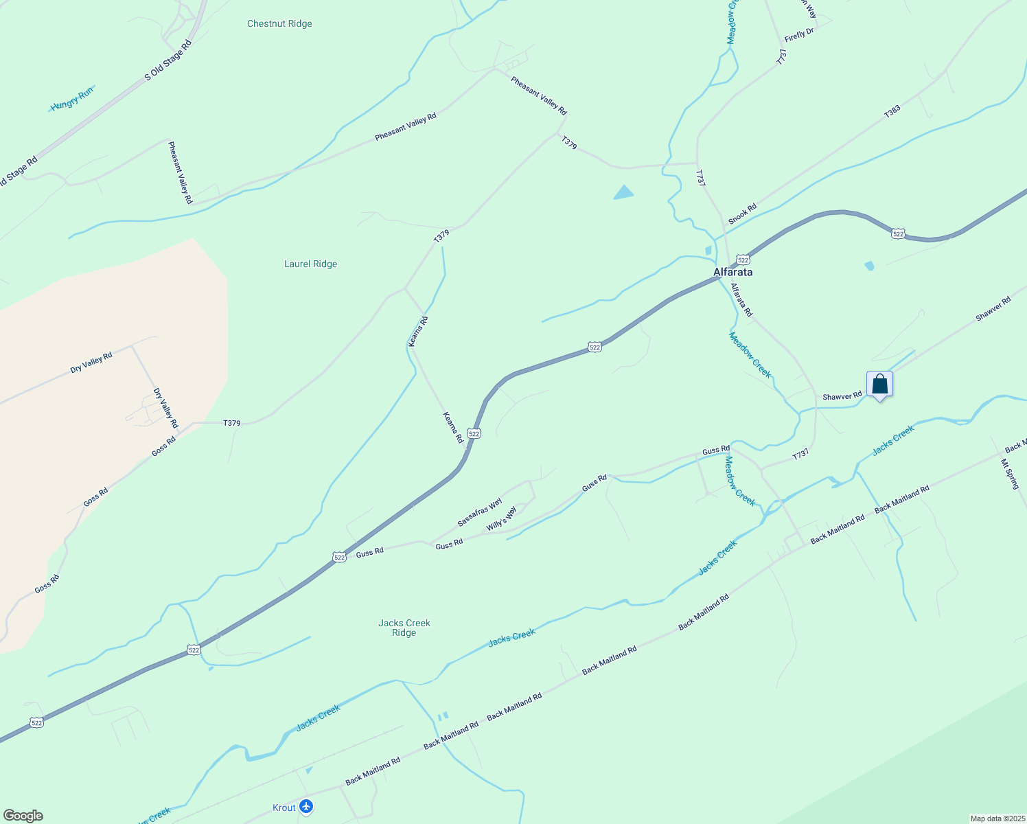 map of restaurants, bars, coffee shops, grocery stores, and more near 10 Gray Squirrel Lane in Lewistown