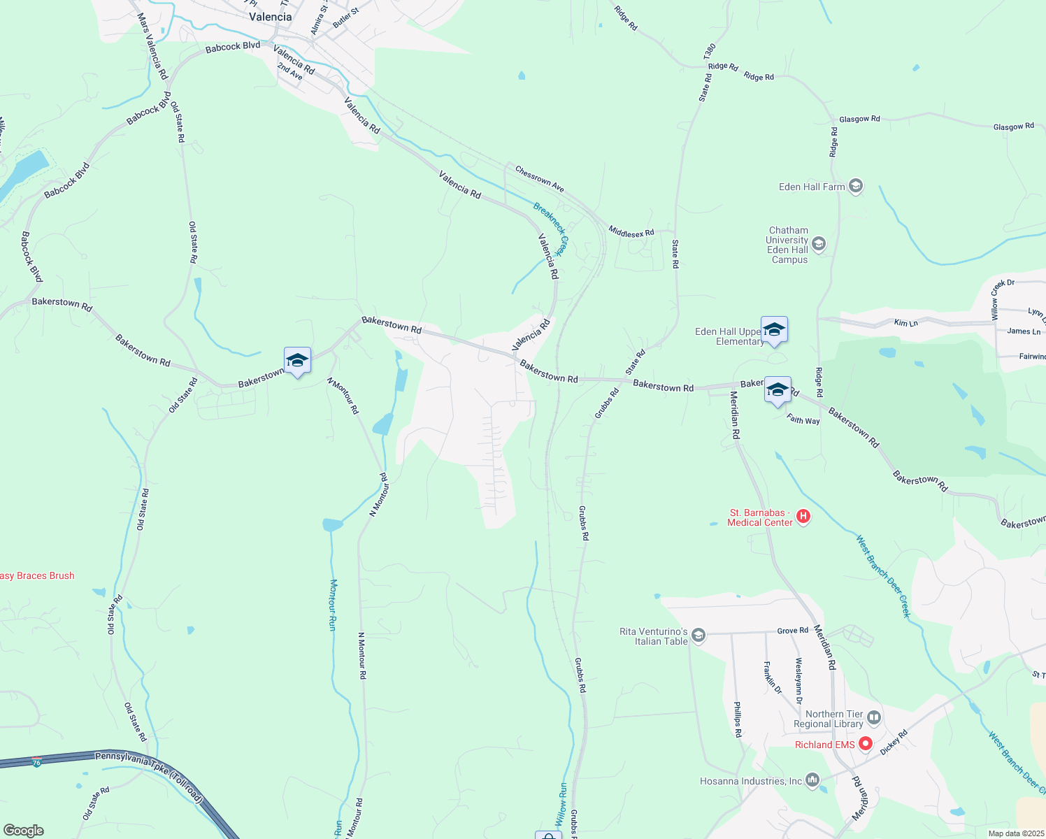 map of restaurants, bars, coffee shops, grocery stores, and more near 308 Suncrest Drive in Gibsonia