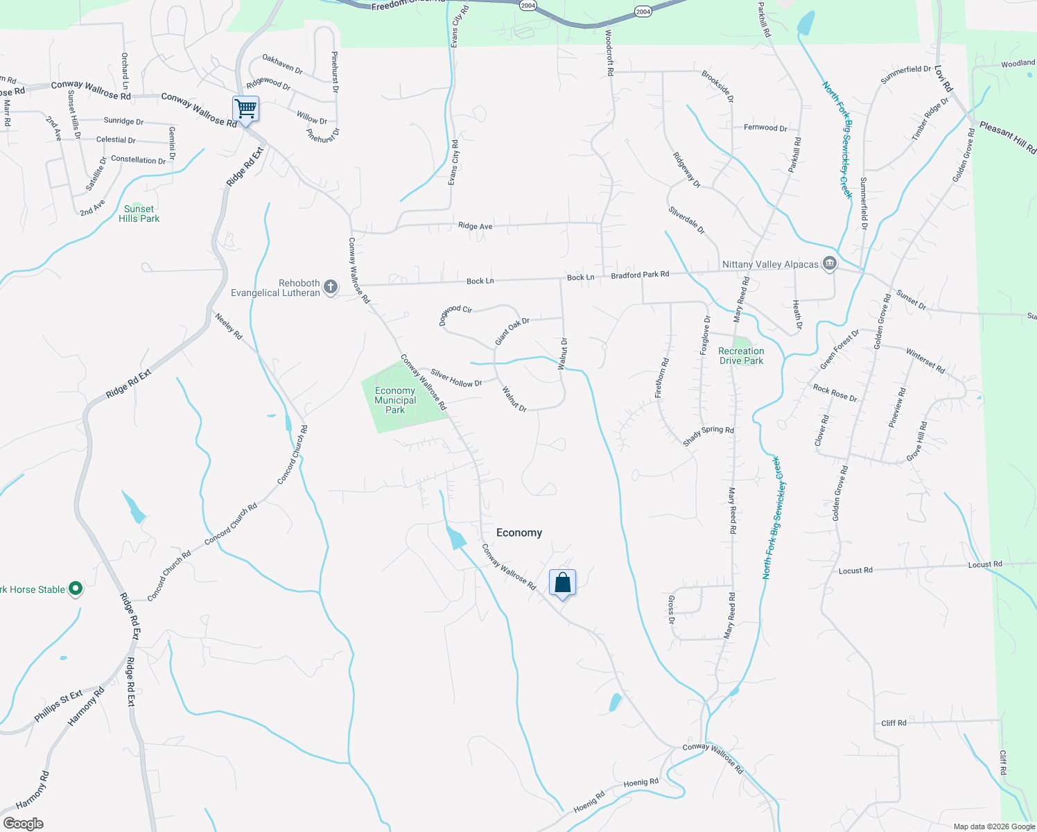 map of restaurants, bars, coffee shops, grocery stores, and more near 159 Walnut Dr in Baden