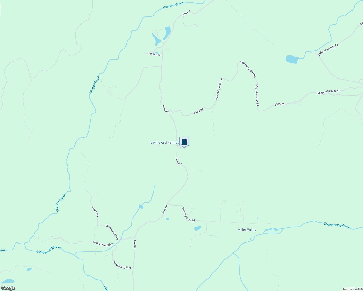 map of restaurants, bars, coffee shops, grocery stores, and more near 12757 Fern Road in Whitmore