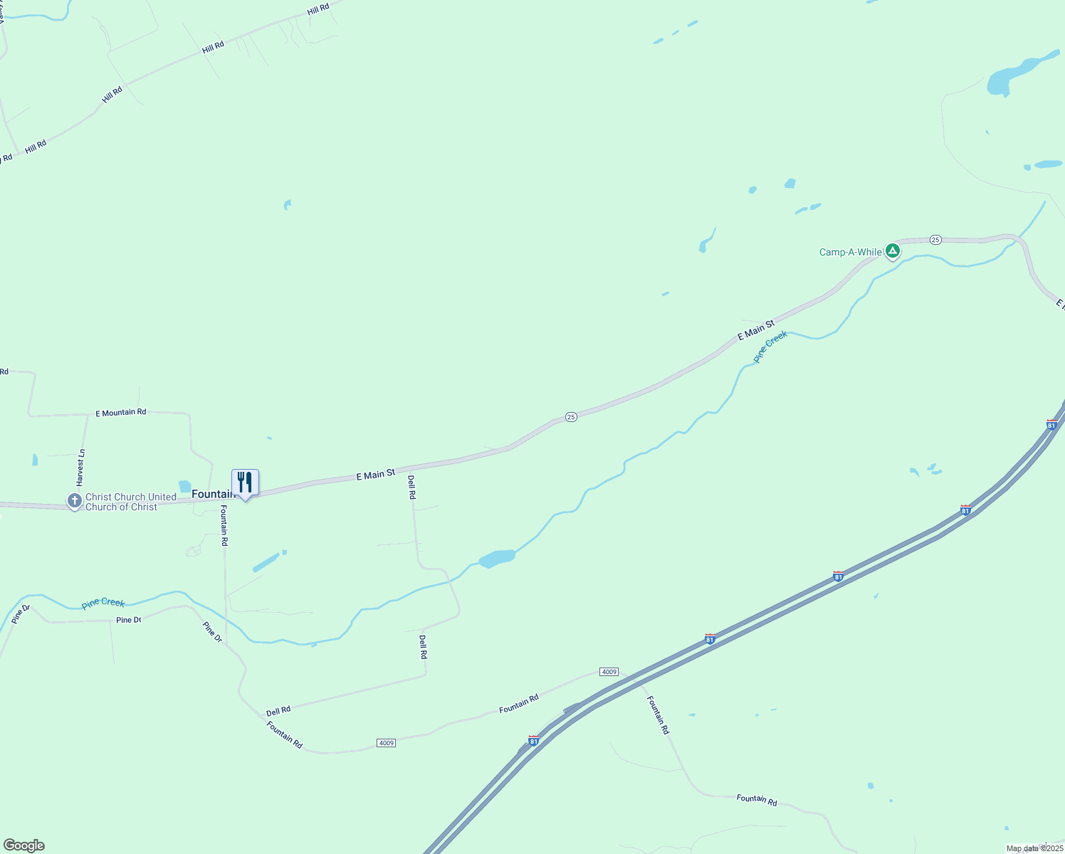 map of restaurants, bars, coffee shops, grocery stores, and more near 1678 East Main Street in Schuylkill