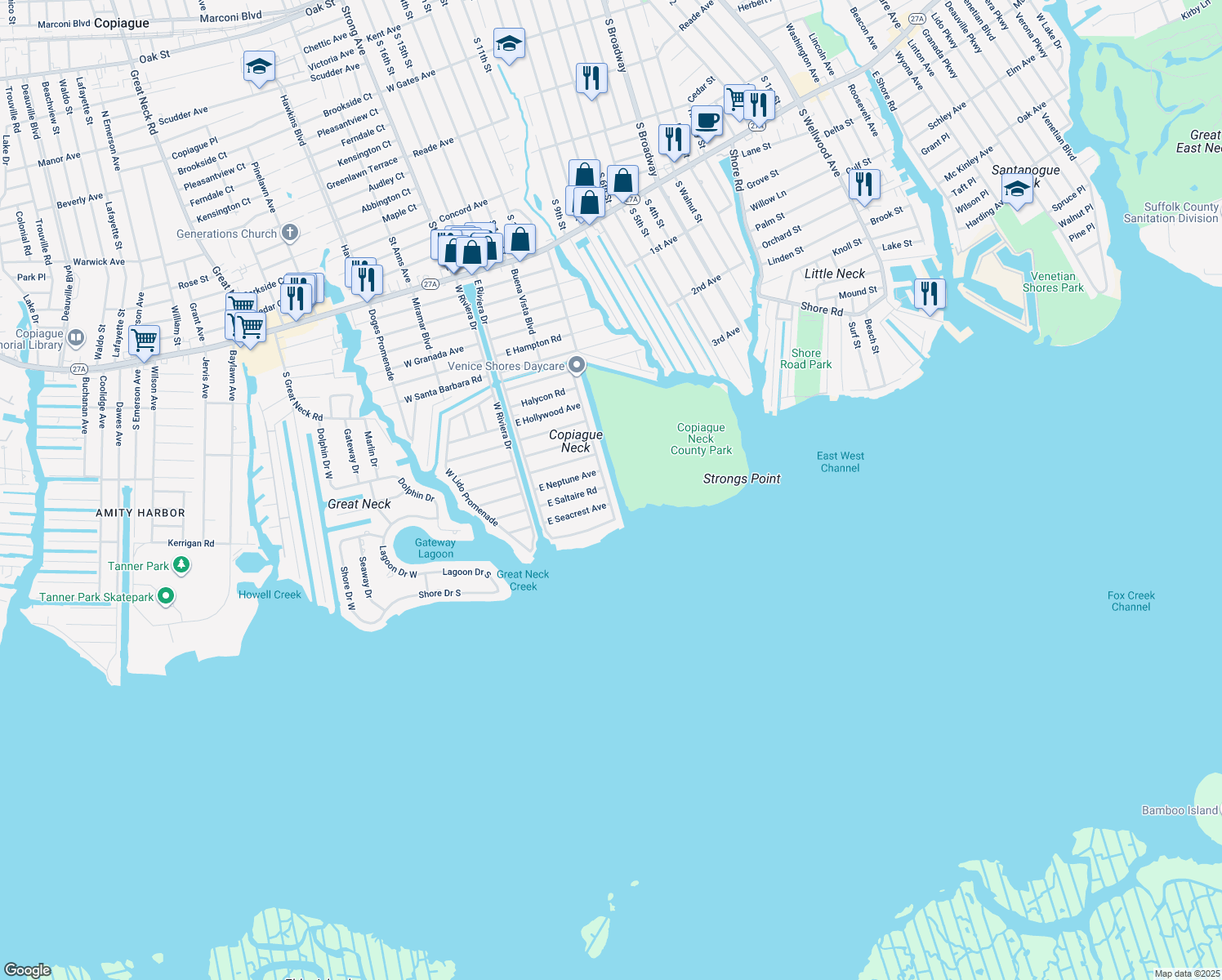 173 Inlet Drive, Copiague NY Walk Score