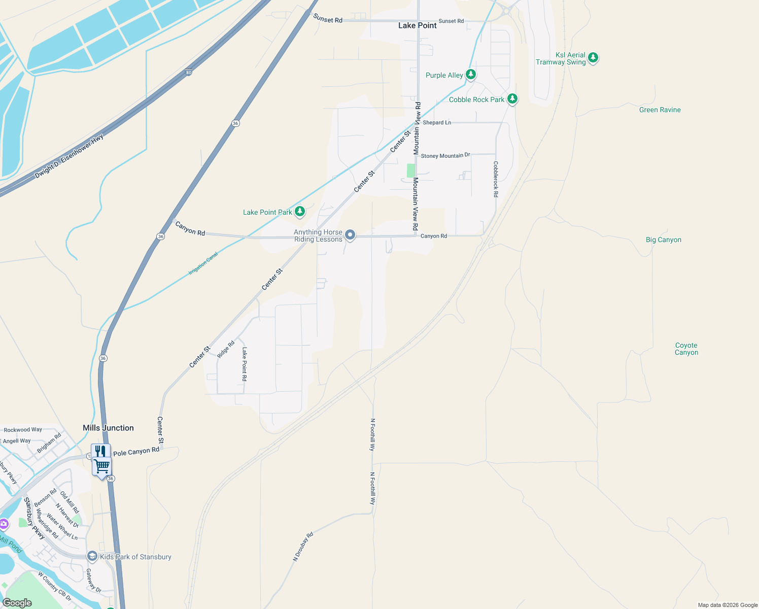 map of restaurants, bars, coffee shops, grocery stores, and more near 7362 Foothill Dr in Tooele
