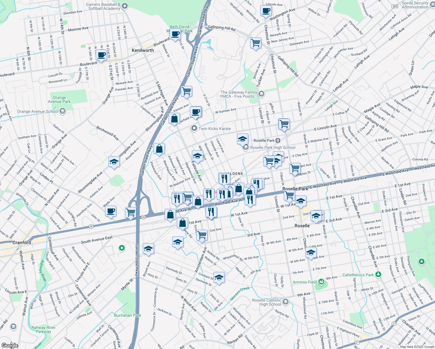 416 Roosevelt Street, Roselle Park NJ Walk Score
