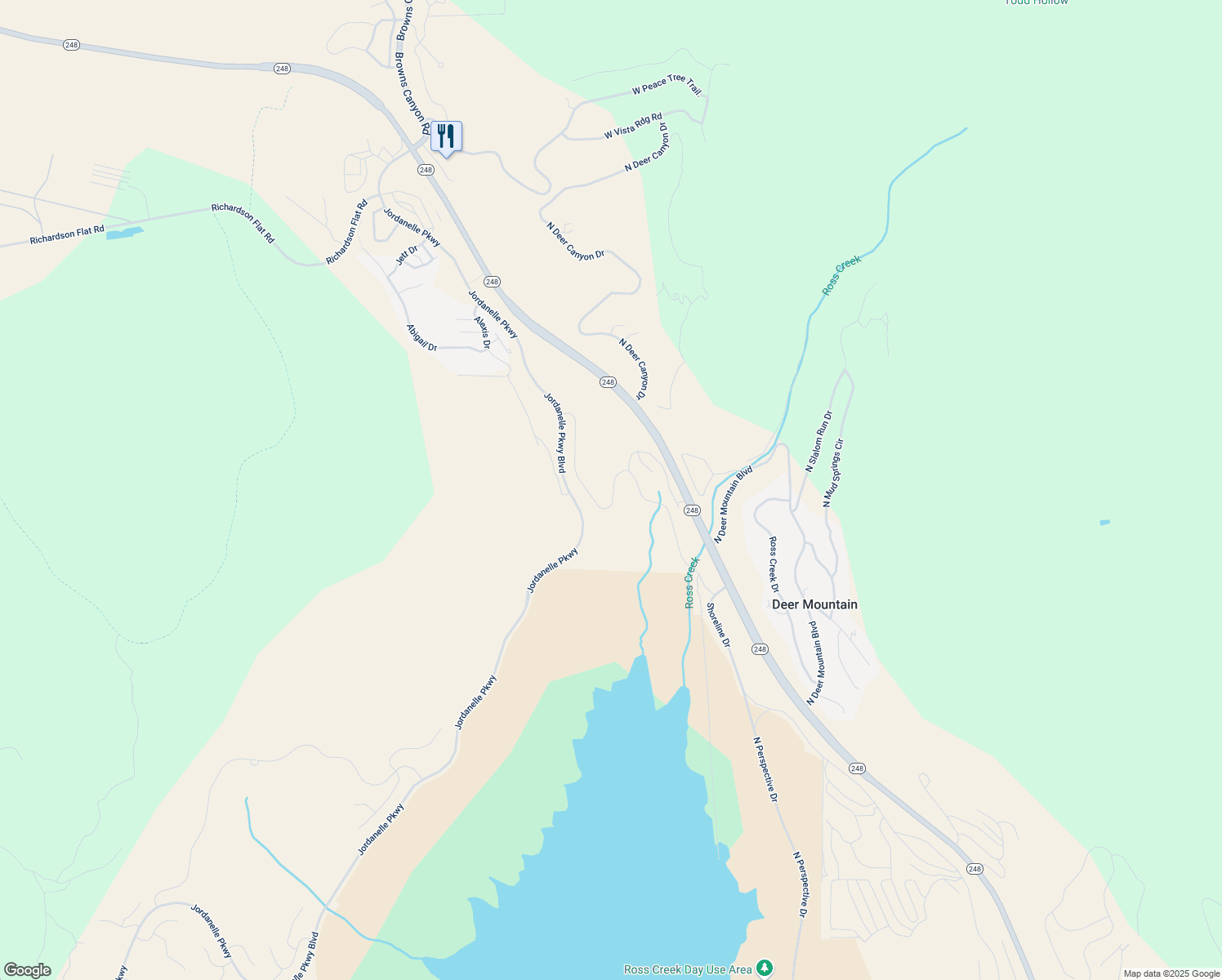 map of restaurants, bars, coffee shops, grocery stores, and more near in Hideout