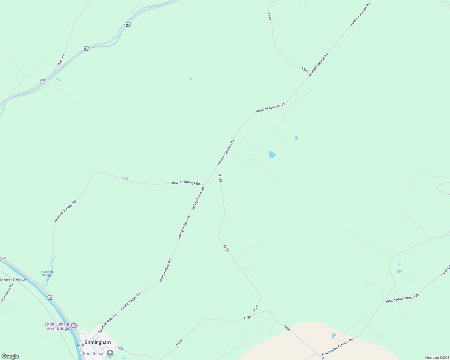 map of restaurants, bars, coffee shops, grocery stores, and more near 3429 Knarr Road in Tyrone