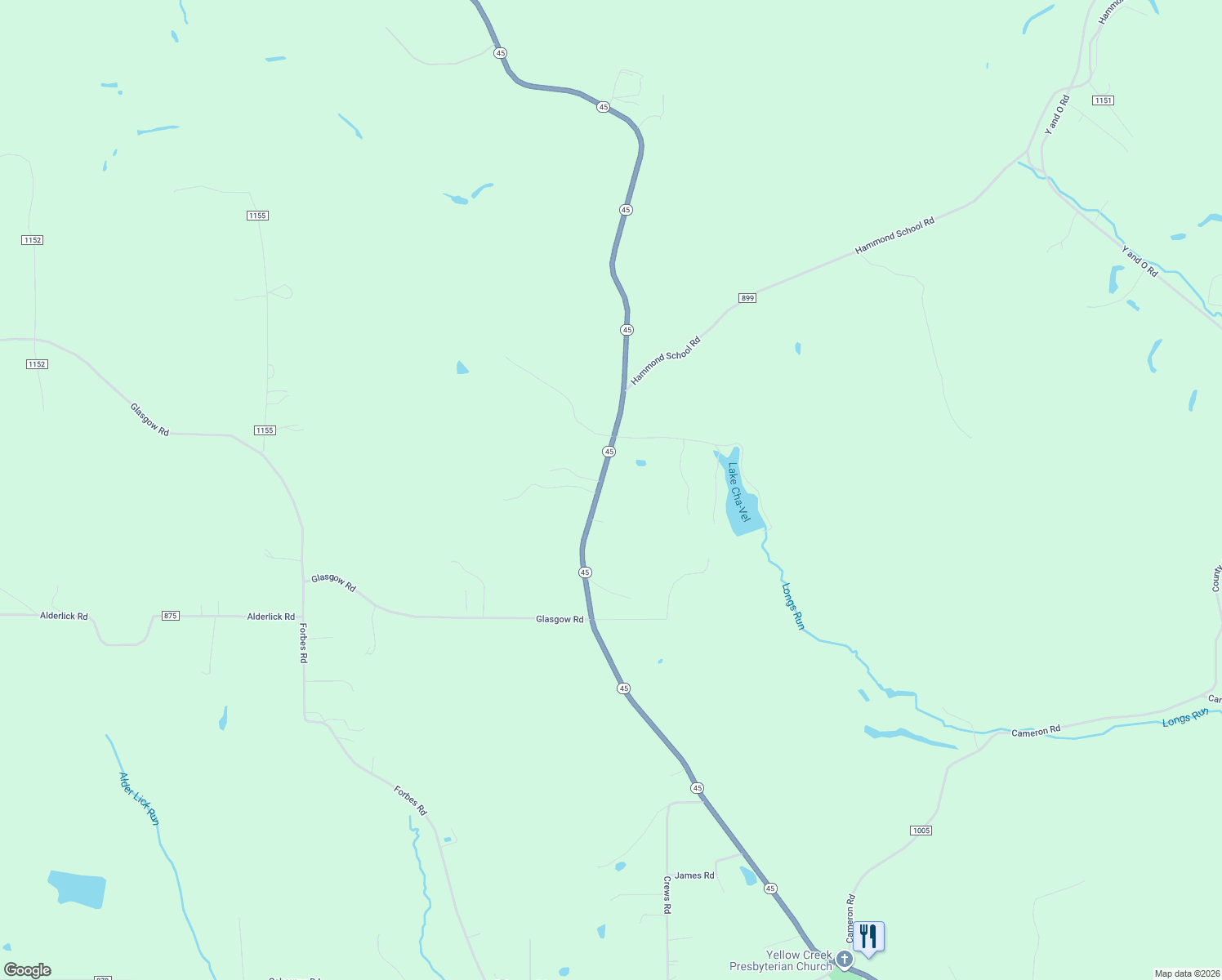 map of restaurants, bars, coffee shops, grocery stores, and more near 16210 Ohio 45 in Wellsville