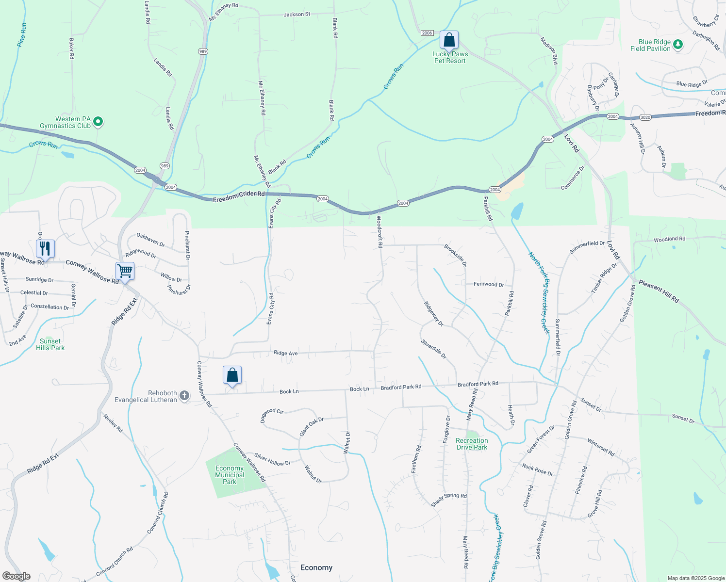 map of restaurants, bars, coffee shops, grocery stores, and more near 300 Woodcroft Road in Baden