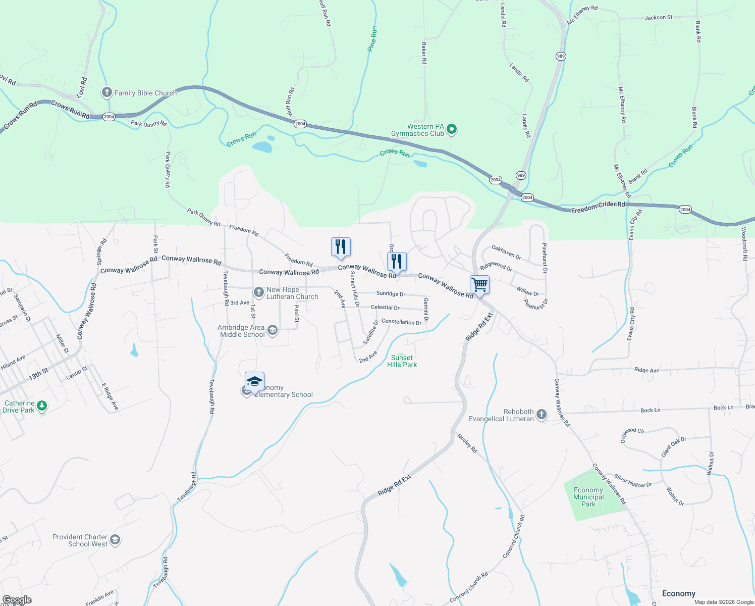 map of restaurants, bars, coffee shops, grocery stores, and more near 195 Celestial Dr in Freedom