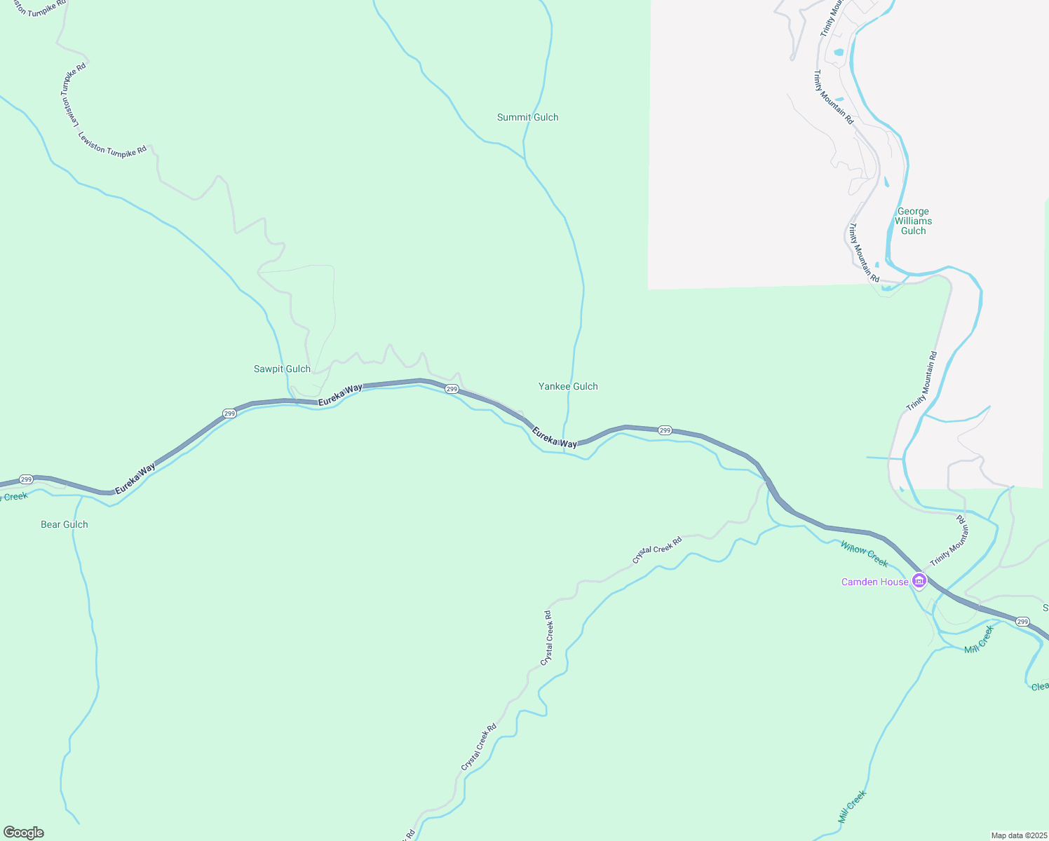 map of restaurants, bars, coffee shops, grocery stores, and more near California 299 in Shasta