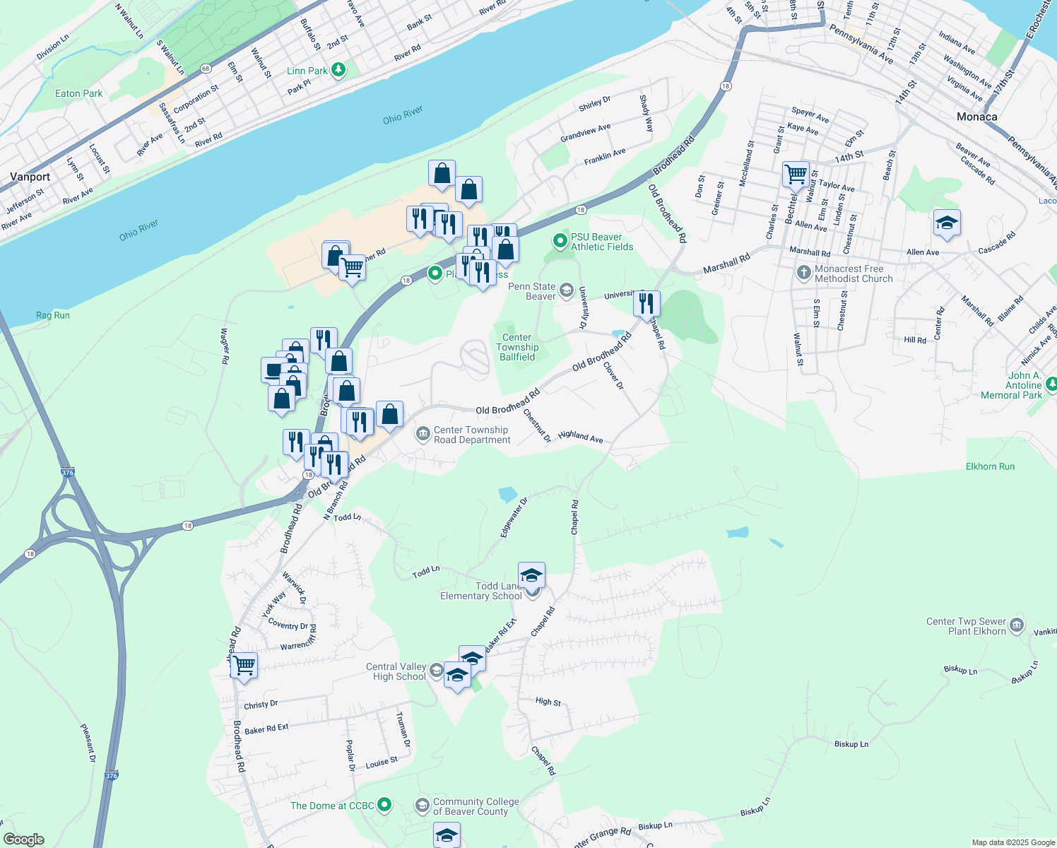 110 Chestnut Drive, Monaca PA Walk Score