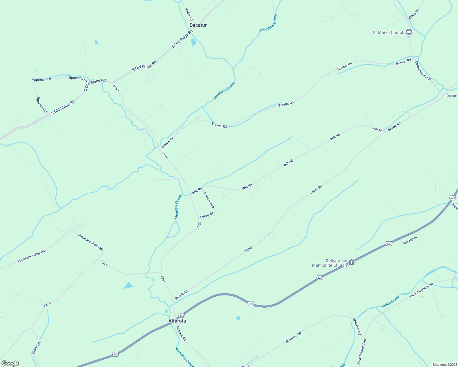 map of restaurants, bars, coffee shops, grocery stores, and more near 151 Wilt Road in McClure
