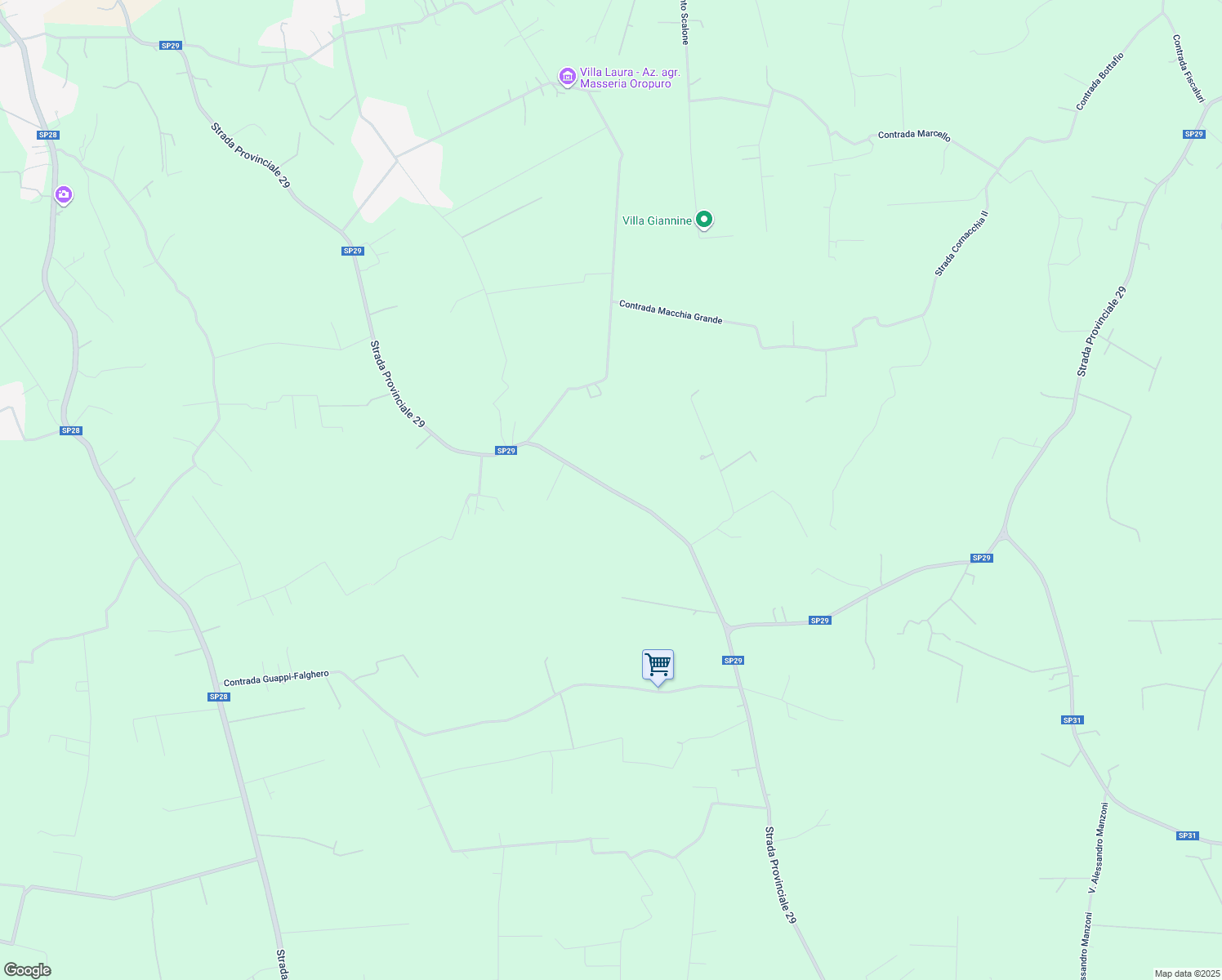 map of restaurants, bars, coffee shops, grocery stores, and more near Strada Provinciale 29 in Provincia di Brindisi