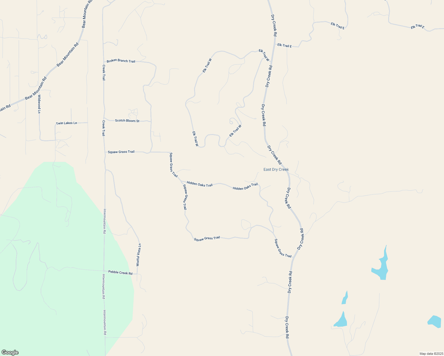 map of restaurants, bars, coffee shops, grocery stores, and more near 13373 Hidden Oaks Trail in Redding
