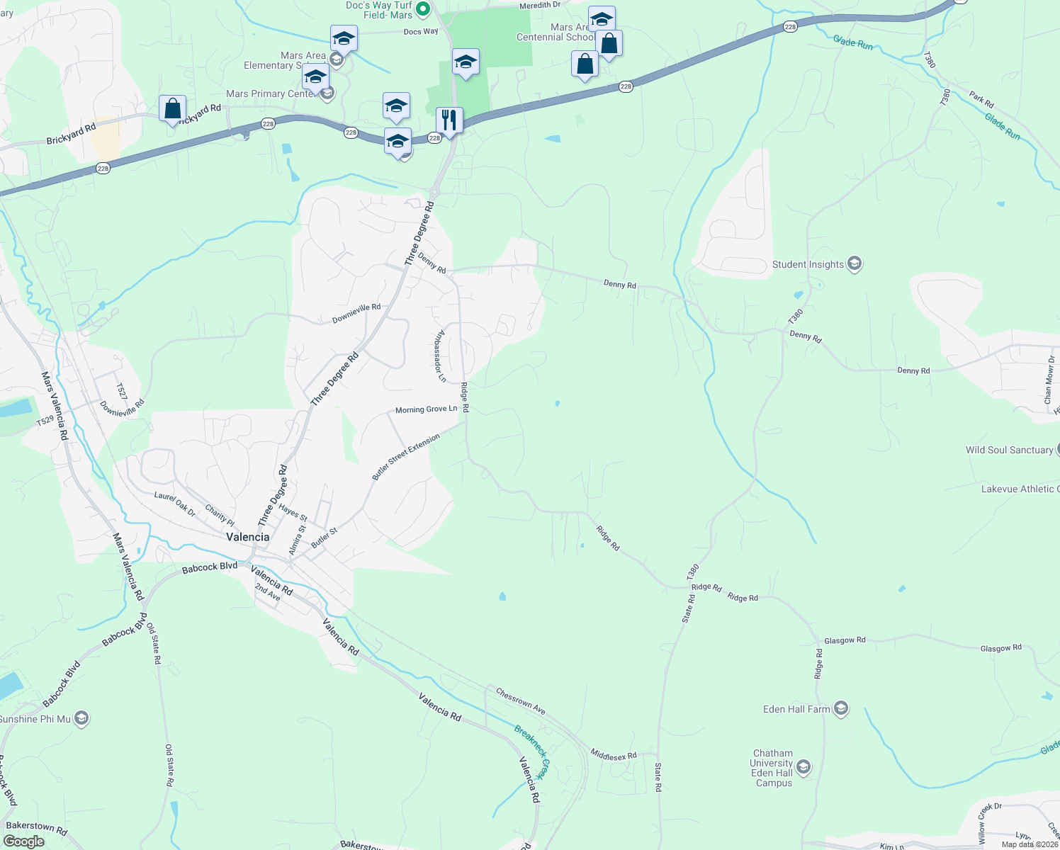 map of restaurants, bars, coffee shops, grocery stores, and more near 122 Vista Ridge Lane in Valencia