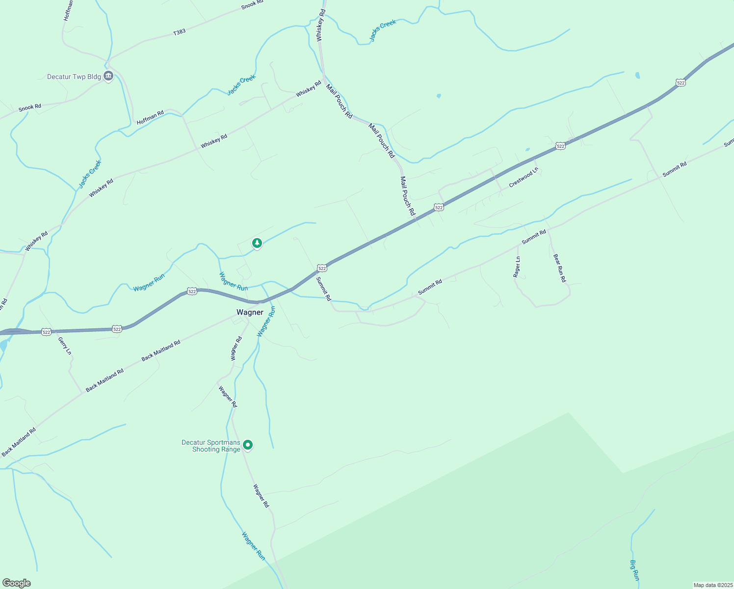 map of restaurants, bars, coffee shops, grocery stores, and more near 169 Summit Road in McClure