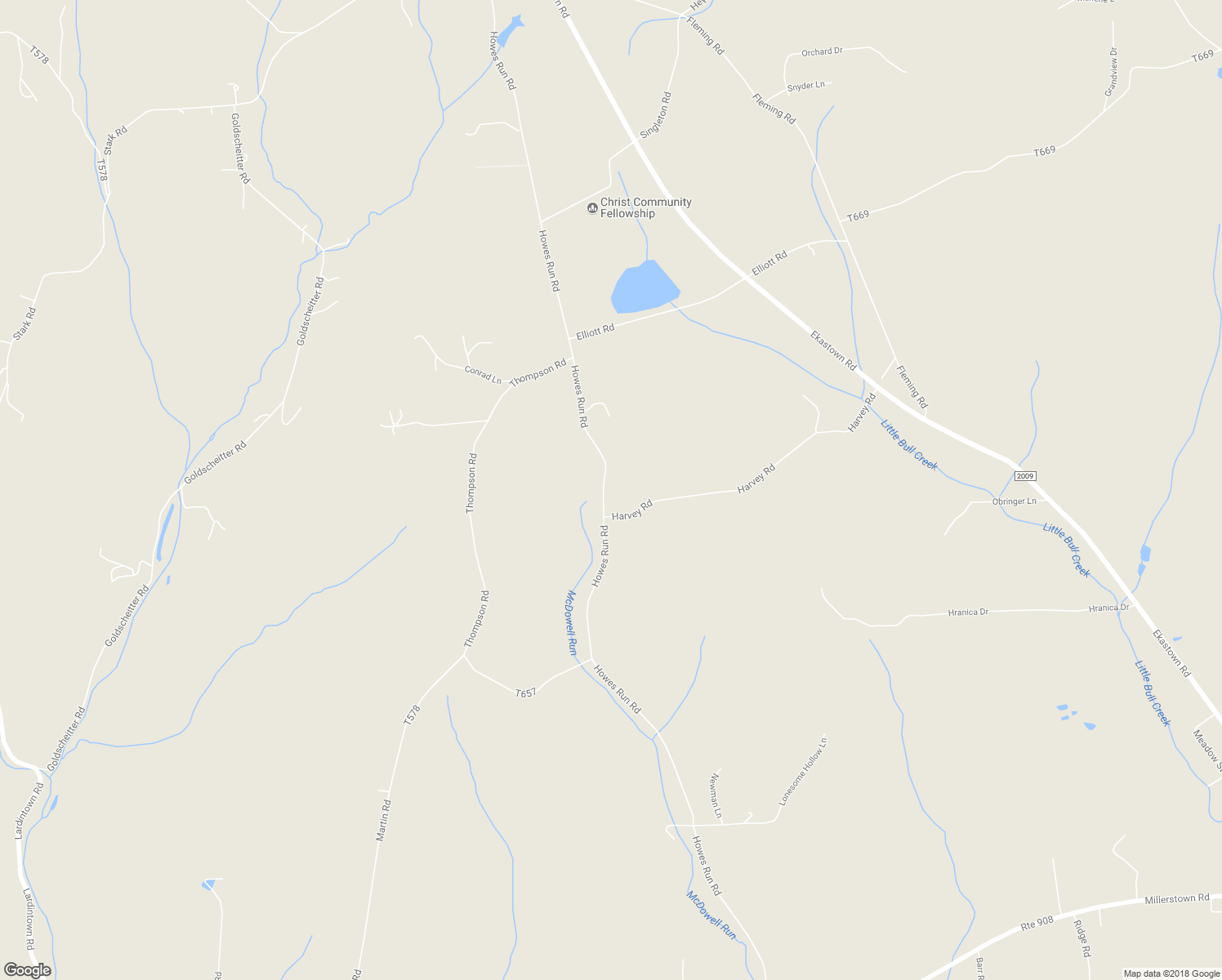 map of restaurants, bars, coffee shops, grocery stores, and more near 343 Howes Run Road in Sarver