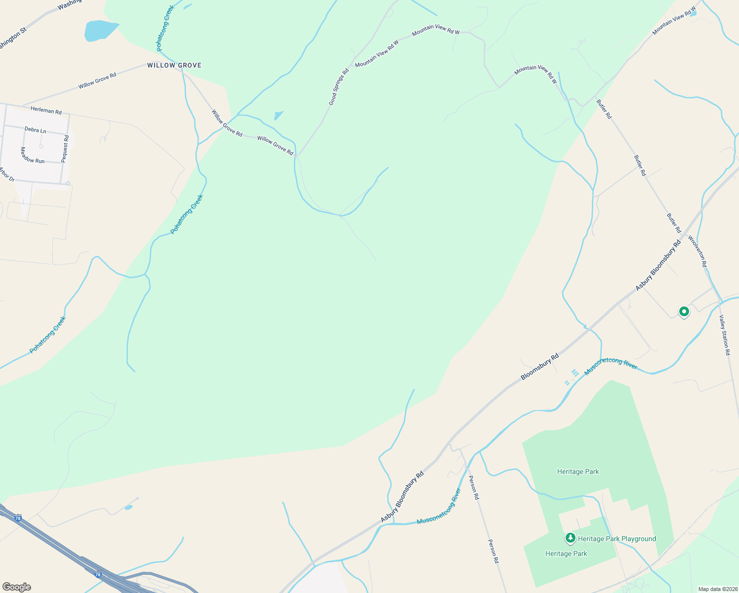 map of restaurants, bars, coffee shops, grocery stores, and more near 378 Willow Grove Road in Stewartsville