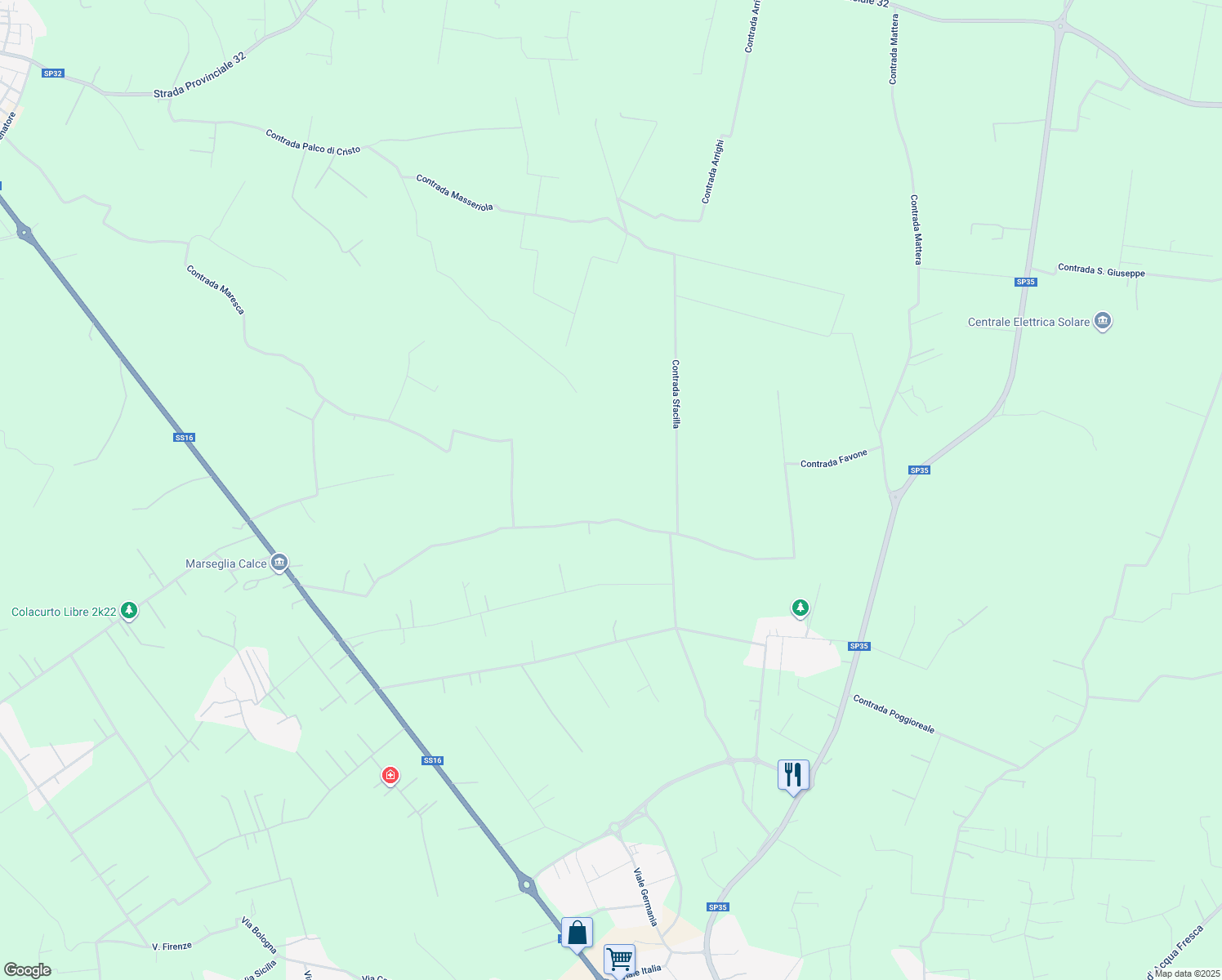 map of restaurants, bars, coffee shops, grocery stores, and more near in Province of Brindisi