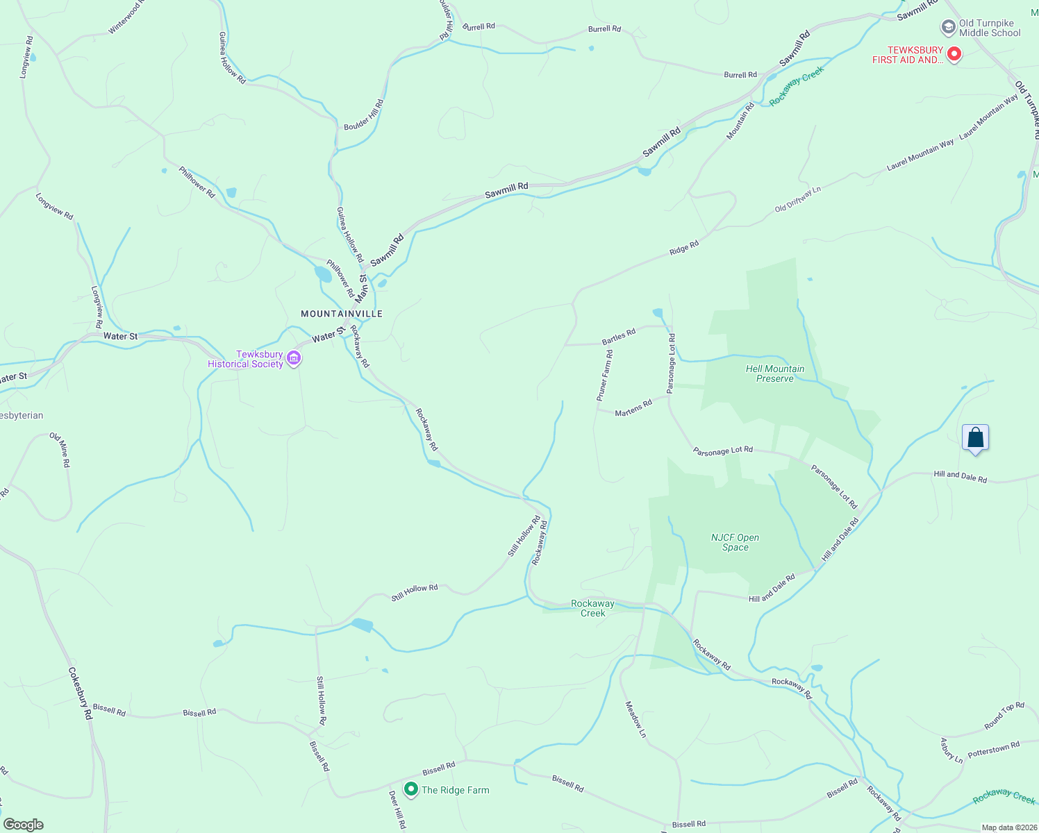 map of restaurants, bars, coffee shops, grocery stores, and more near 14 Honeyman Road in Lebanon