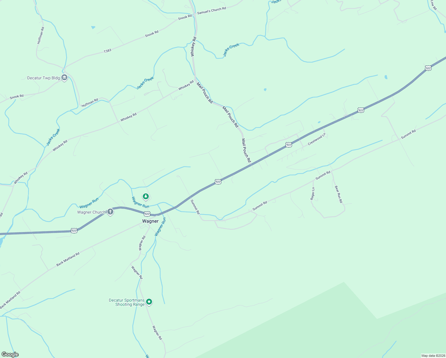 map of restaurants, bars, coffee shops, grocery stores, and more near 7056 U.S. 522 in McClure