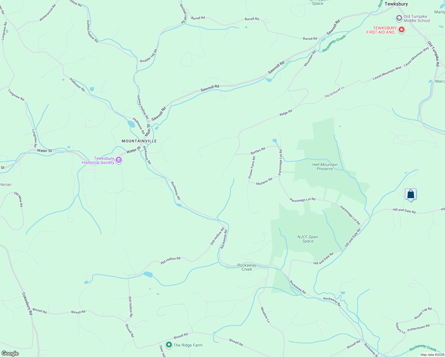 map of restaurants, bars, coffee shops, grocery stores, and more near 14 Honeyman Road in Lebanon