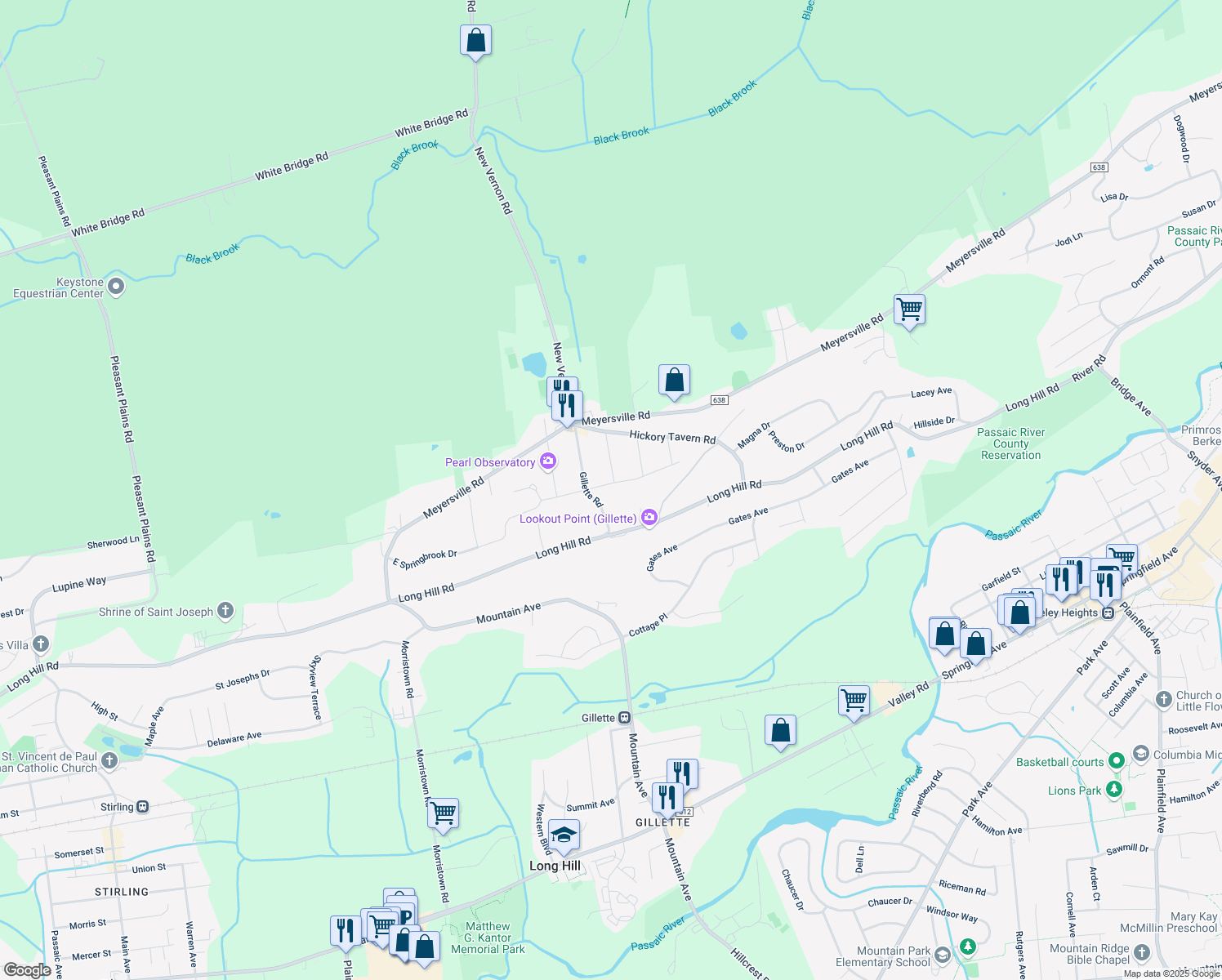 map of restaurants, bars, coffee shops, grocery stores, and more near 139 Long View Terrace in Gillette