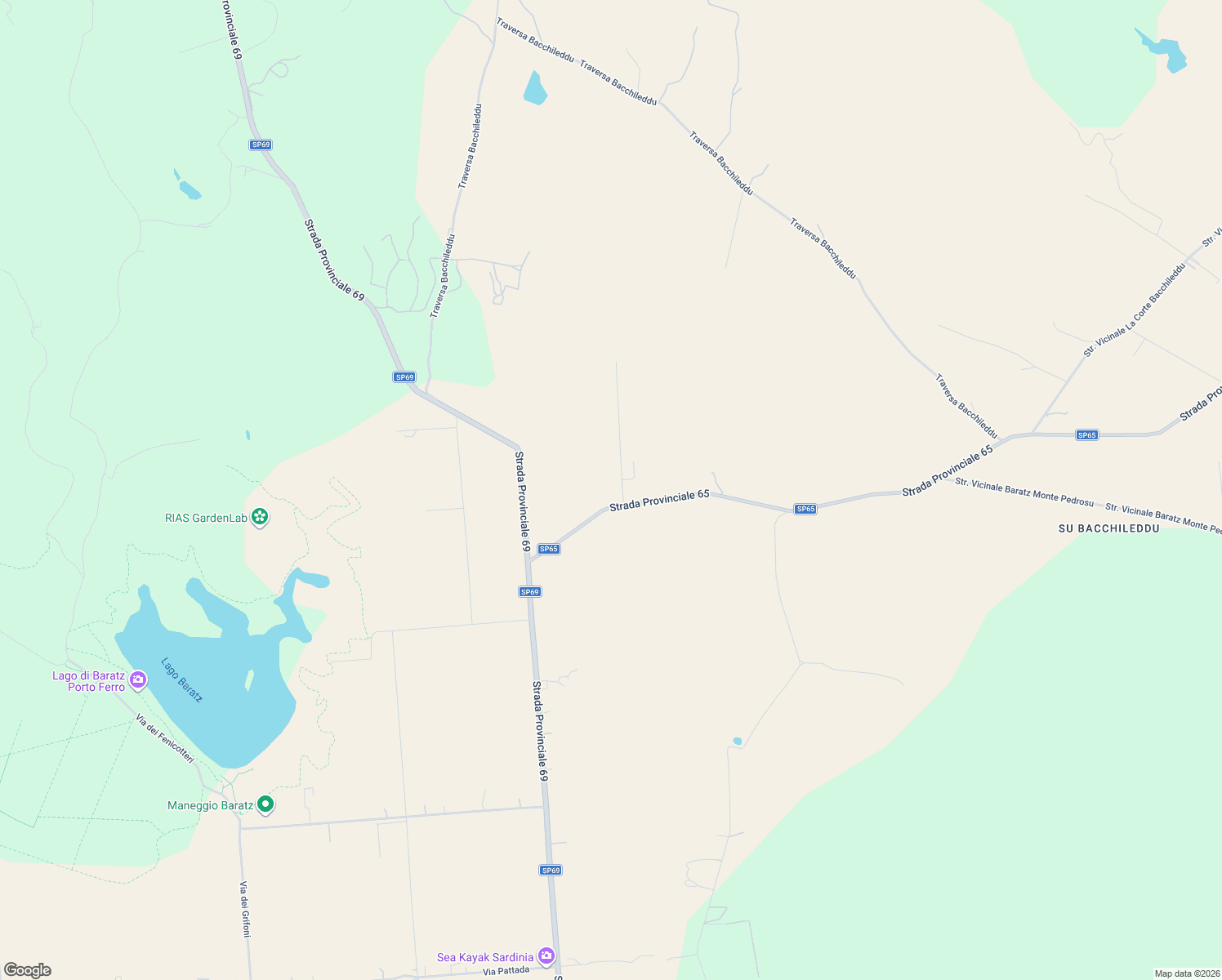 map of restaurants, bars, coffee shops, grocery stores, and more near 19 SP65 in Città metropolitana di Sassari