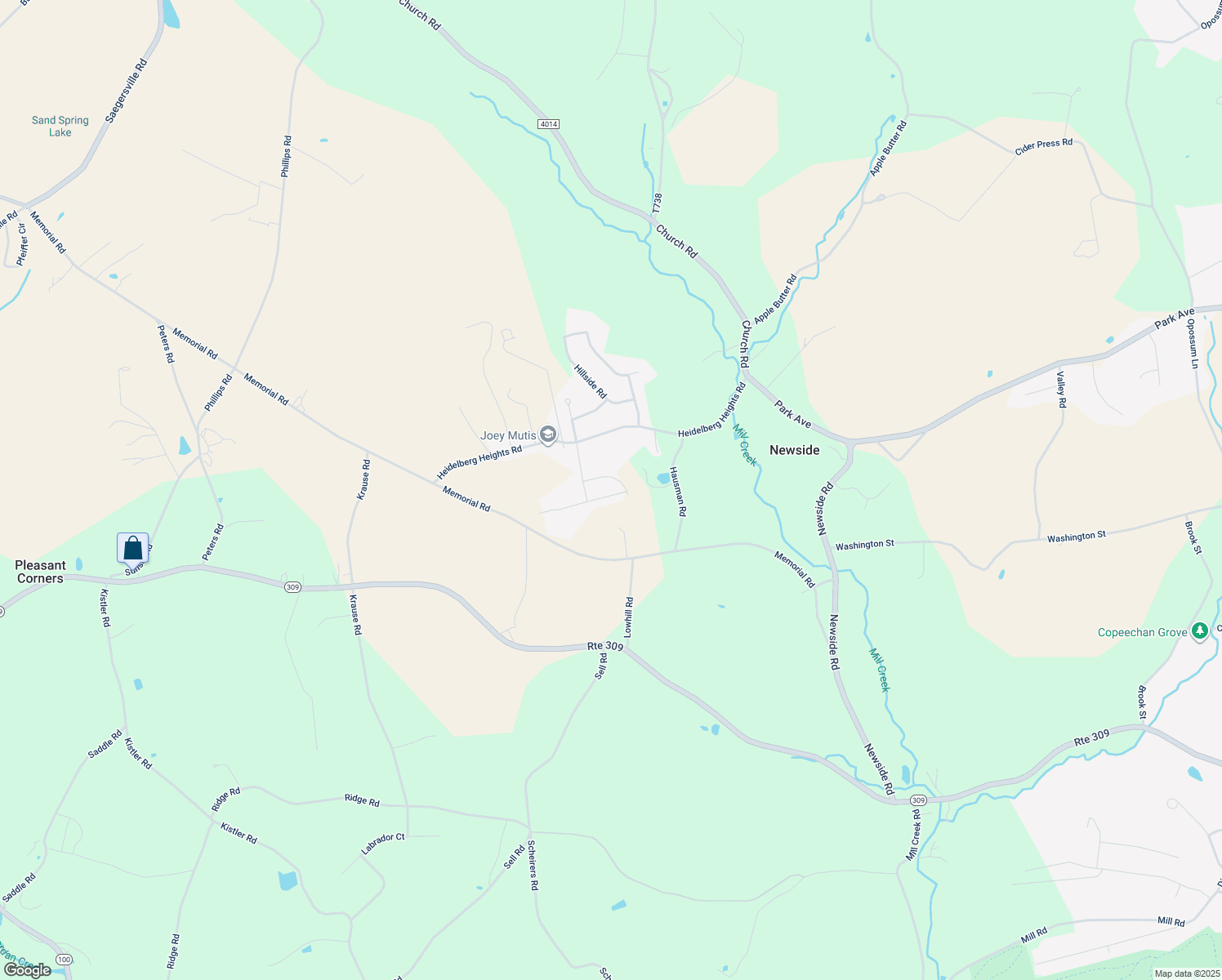 map of restaurants, bars, coffee shops, grocery stores, and more near 5248 Lake View Street in Germansville