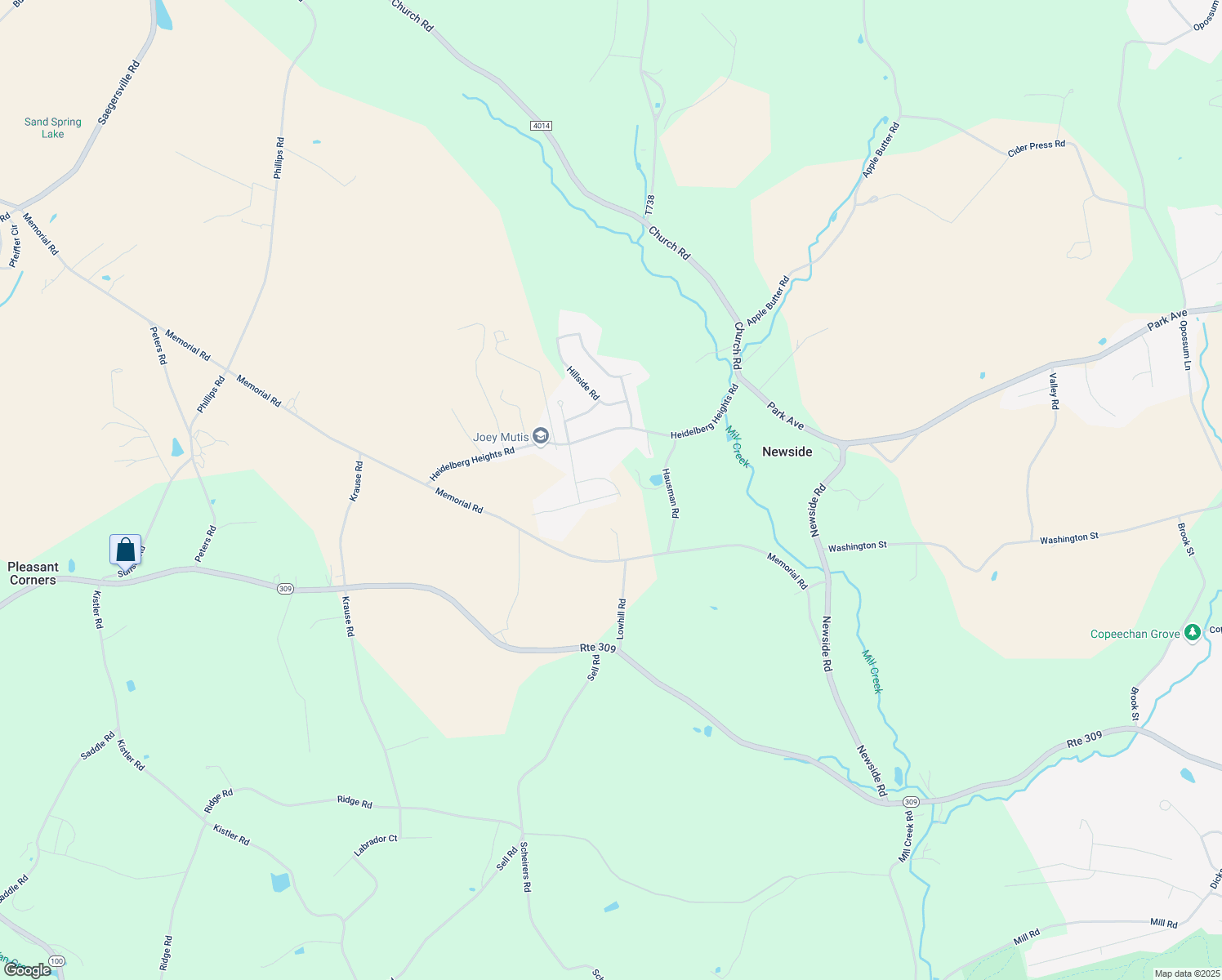 map of restaurants, bars, coffee shops, grocery stores, and more near 5248 Lake View Street in Germansville