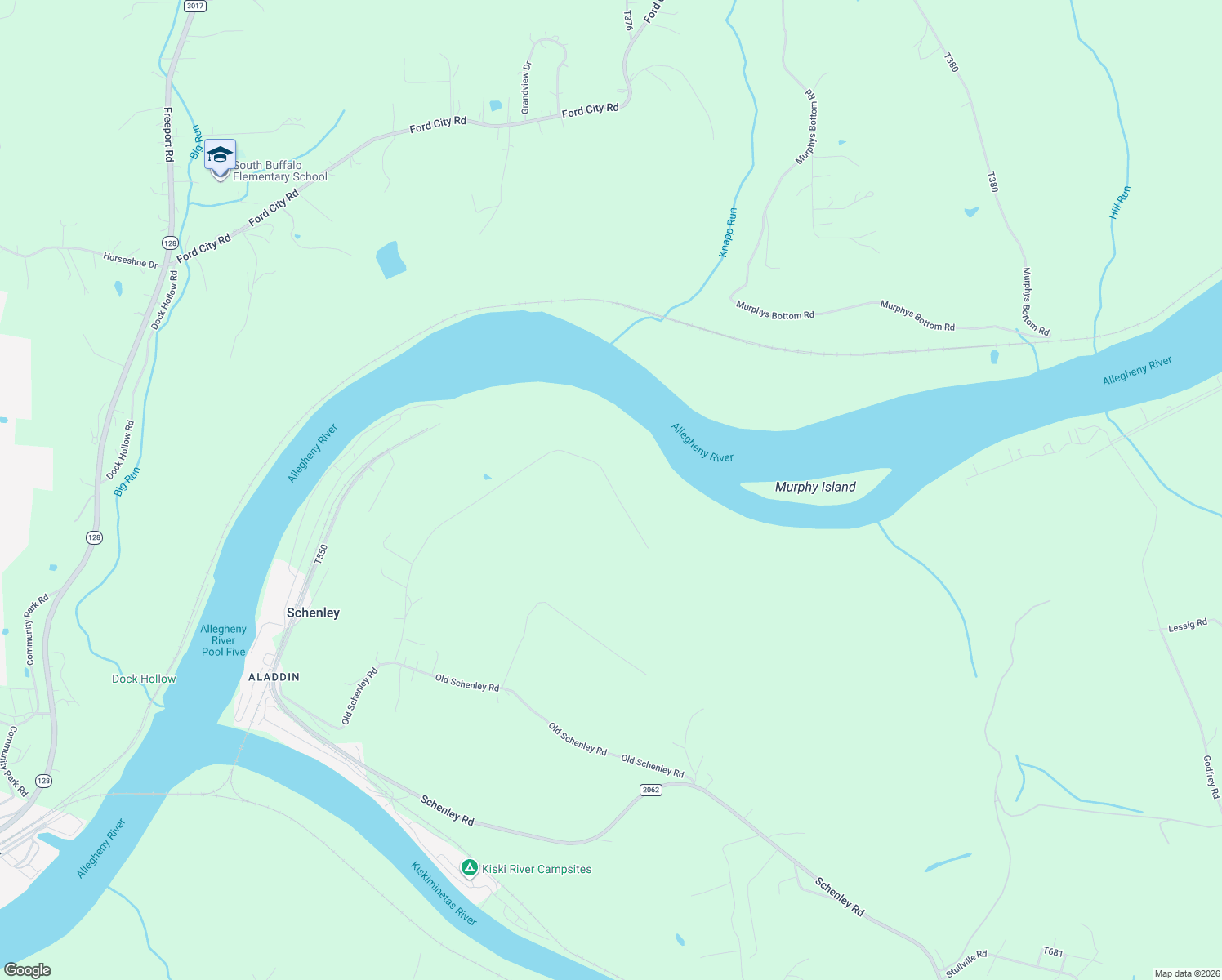 map of restaurants, bars, coffee shops, grocery stores, and more near 310 Sportsman Road in West Leechburg
