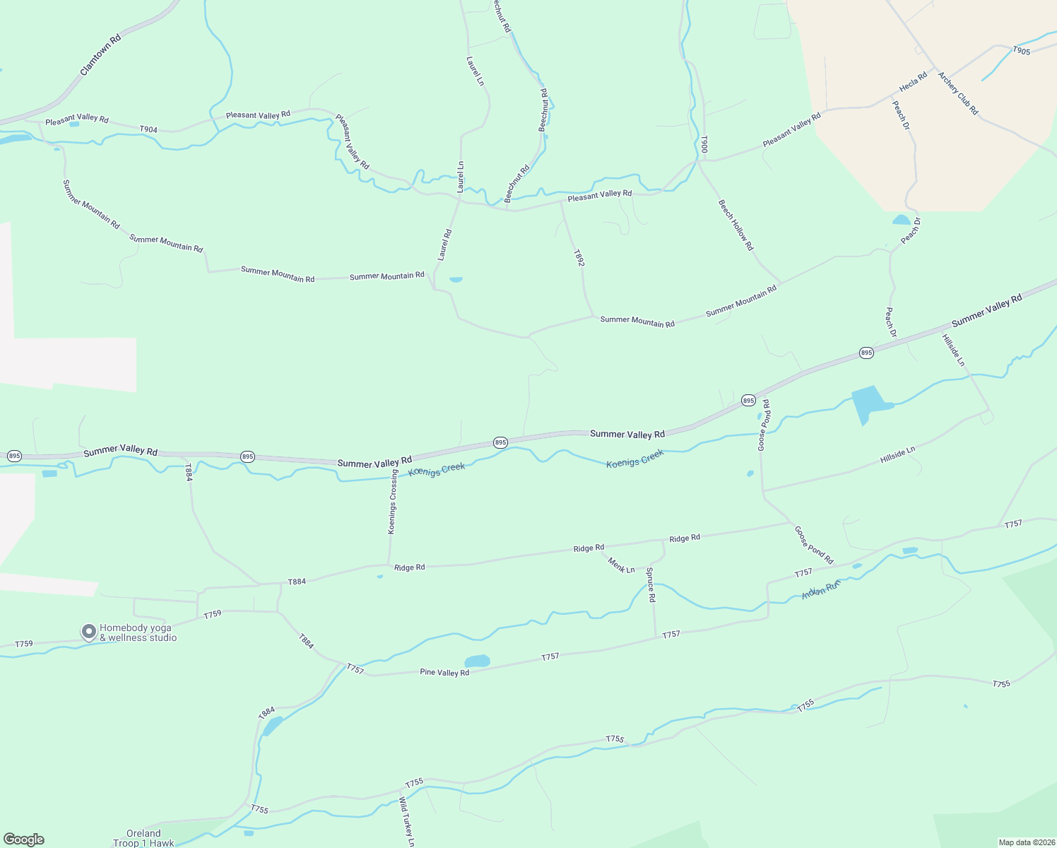 map of restaurants, bars, coffee shops, grocery stores, and more near 8 Hickory Lane in New Ringgold