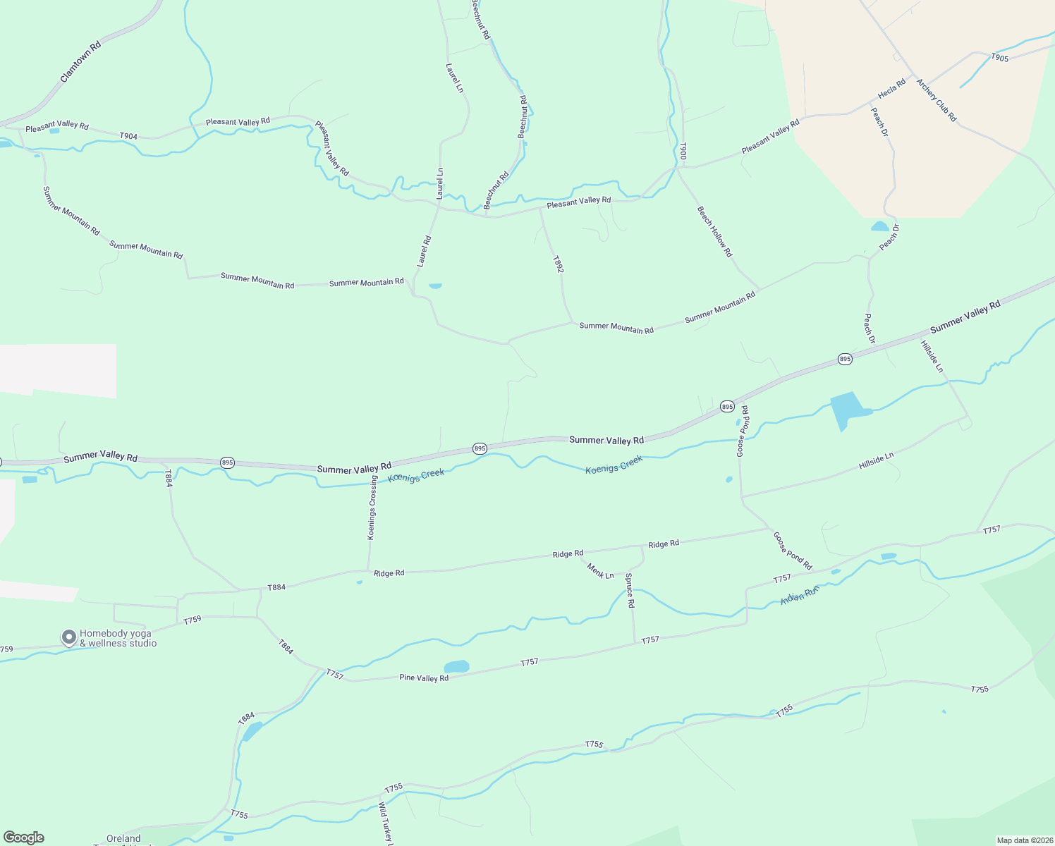 map of restaurants, bars, coffee shops, grocery stores, and more near 8 Hickory Lane in New Ringgold