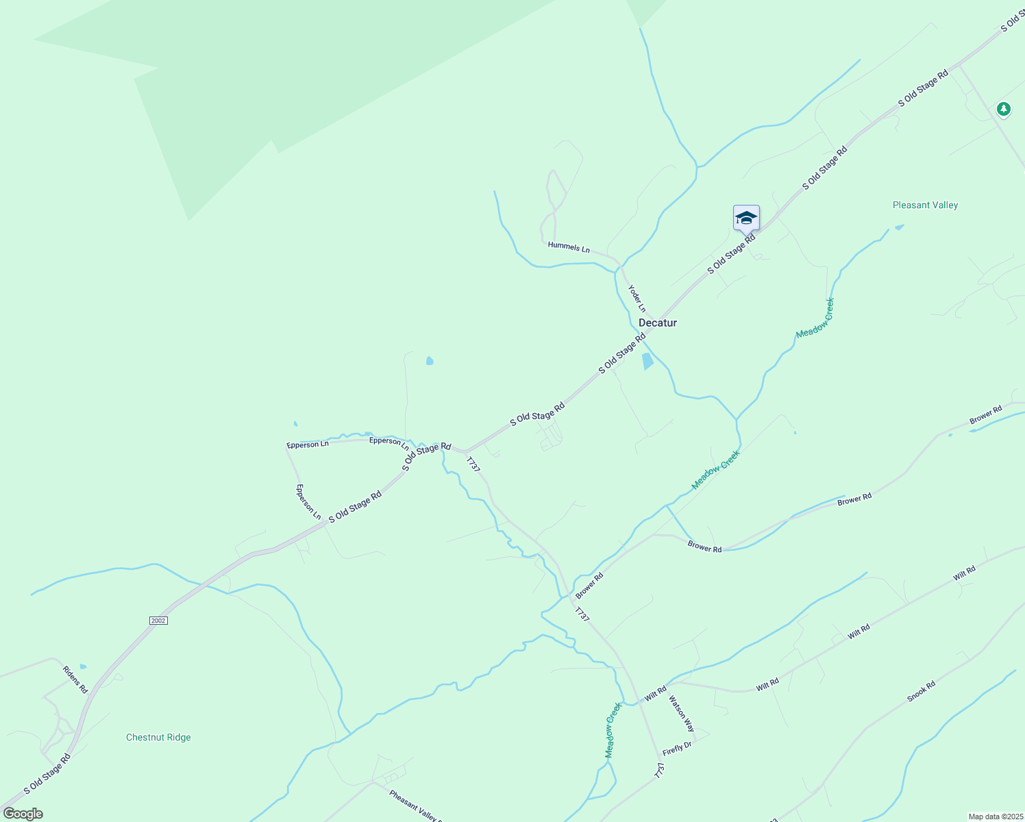 map of restaurants, bars, coffee shops, grocery stores, and more near 3725 South Old Stage Road in McClure