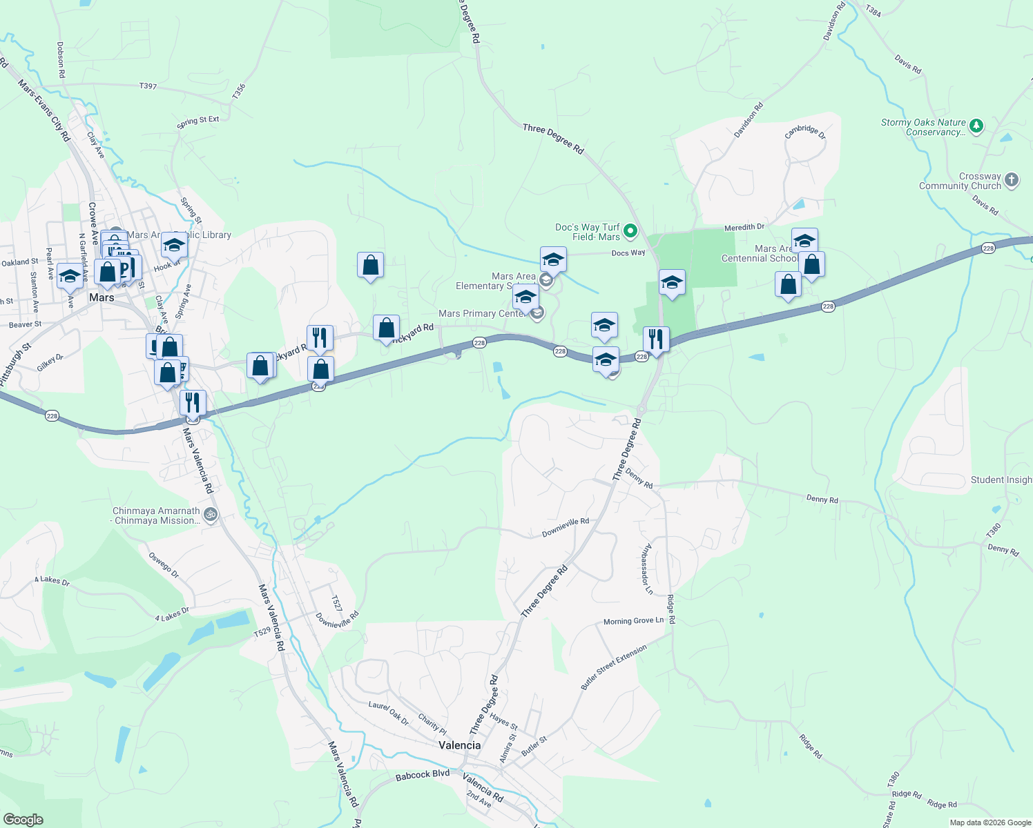 map of restaurants, bars, coffee shops, grocery stores, and more near 1802 Constitution Blvd in Valencia