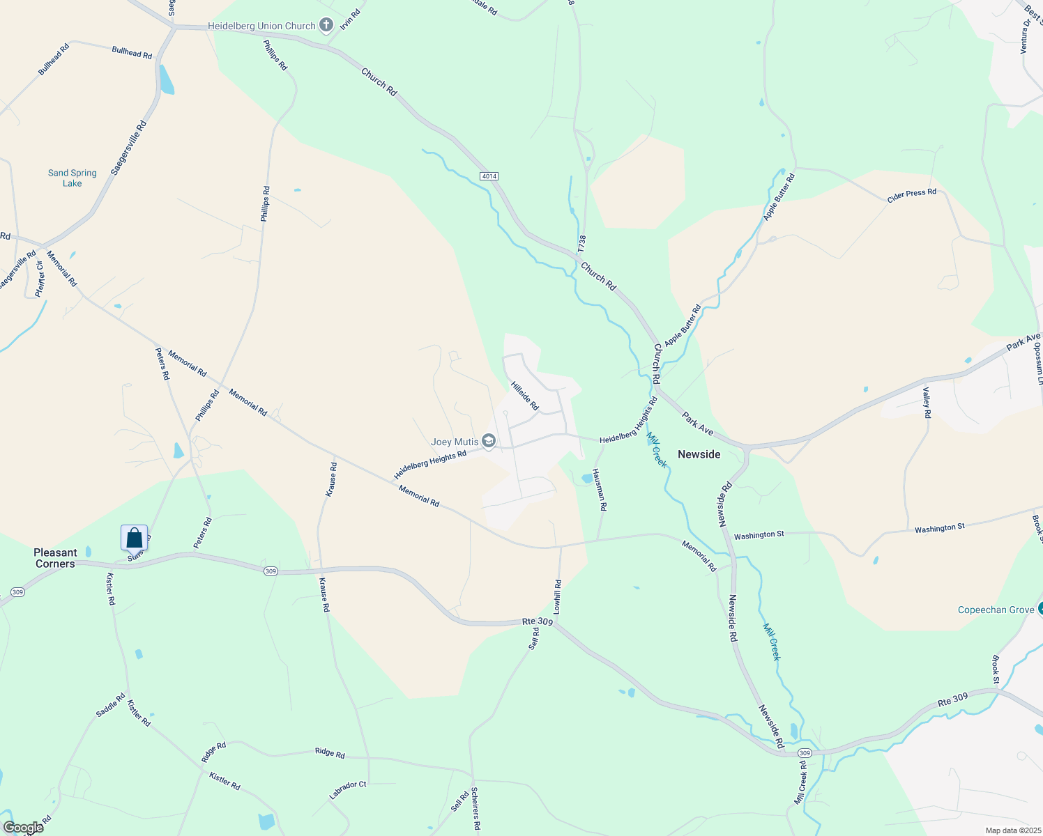 map of restaurants, bars, coffee shops, grocery stores, and more near 5275 Herman Street in Germansville