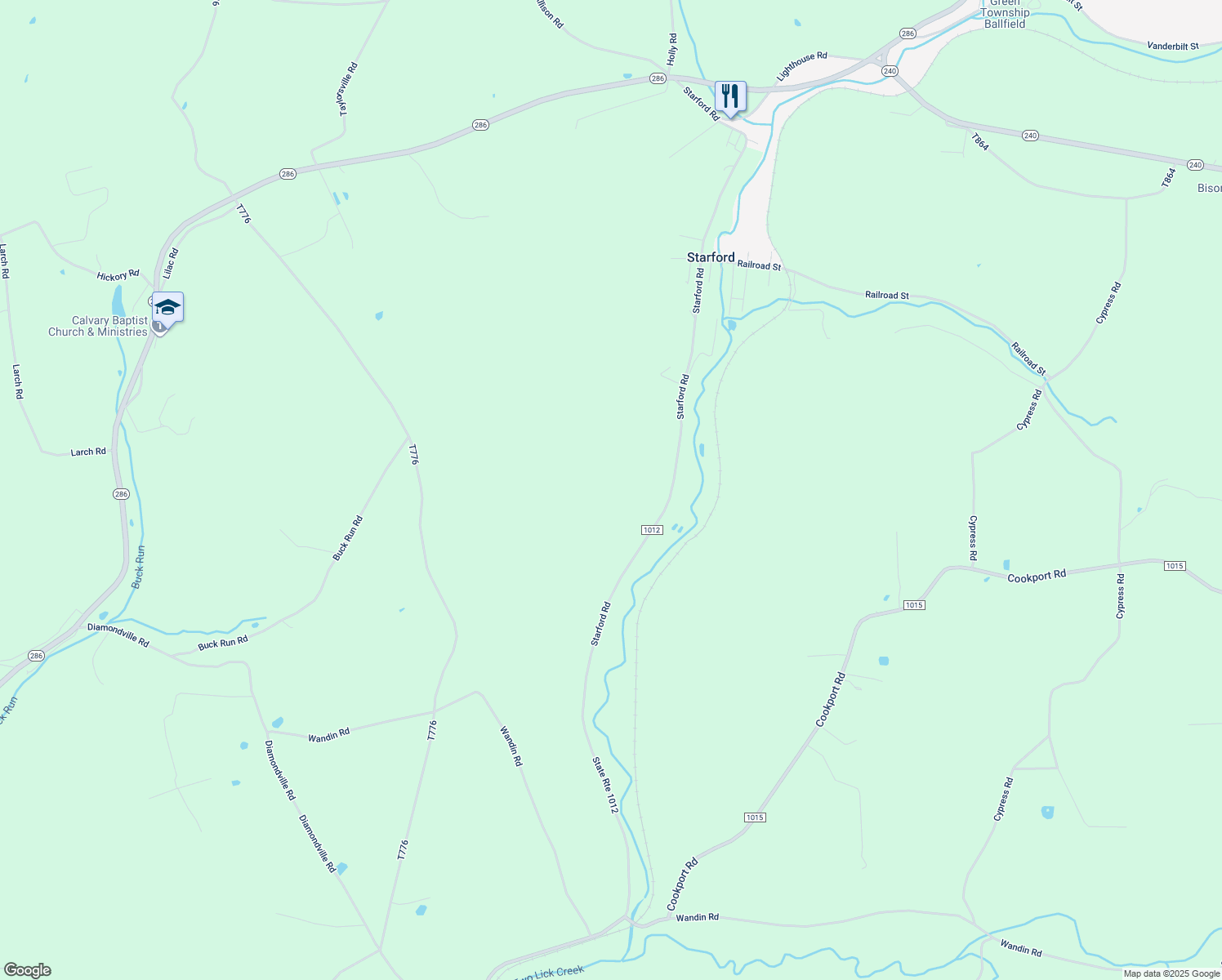 map of restaurants, bars, coffee shops, grocery stores, and more near in Starford