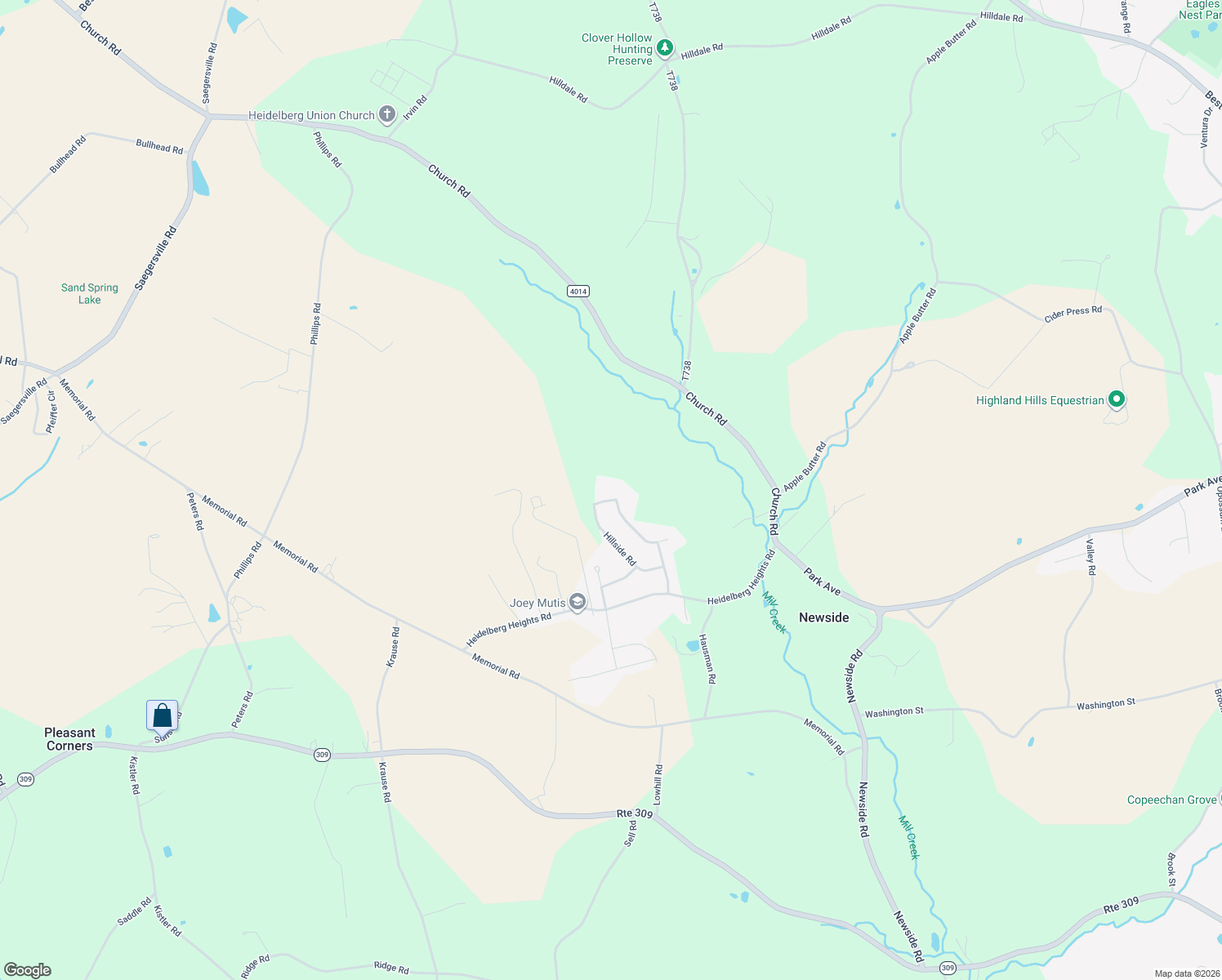 map of restaurants, bars, coffee shops, grocery stores, and more near 5163 Crest Street in Germansville