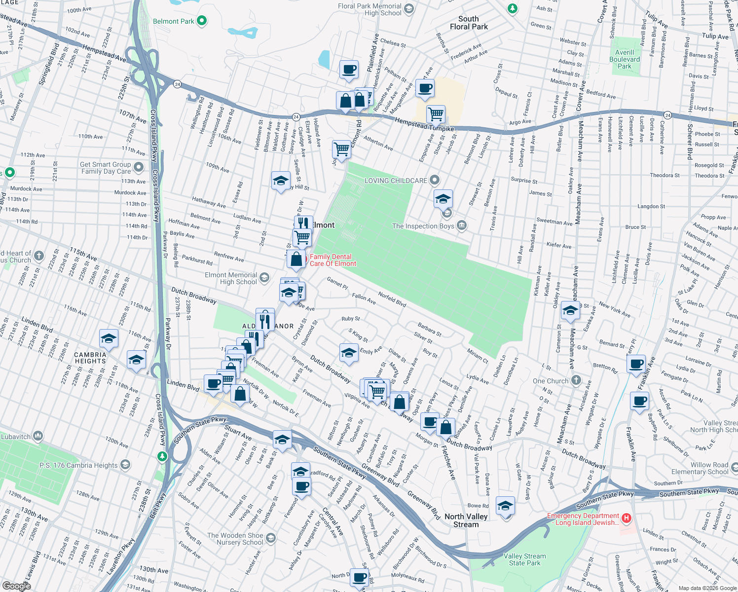 130 Fallon Avenue, Elmont NY Walk Score