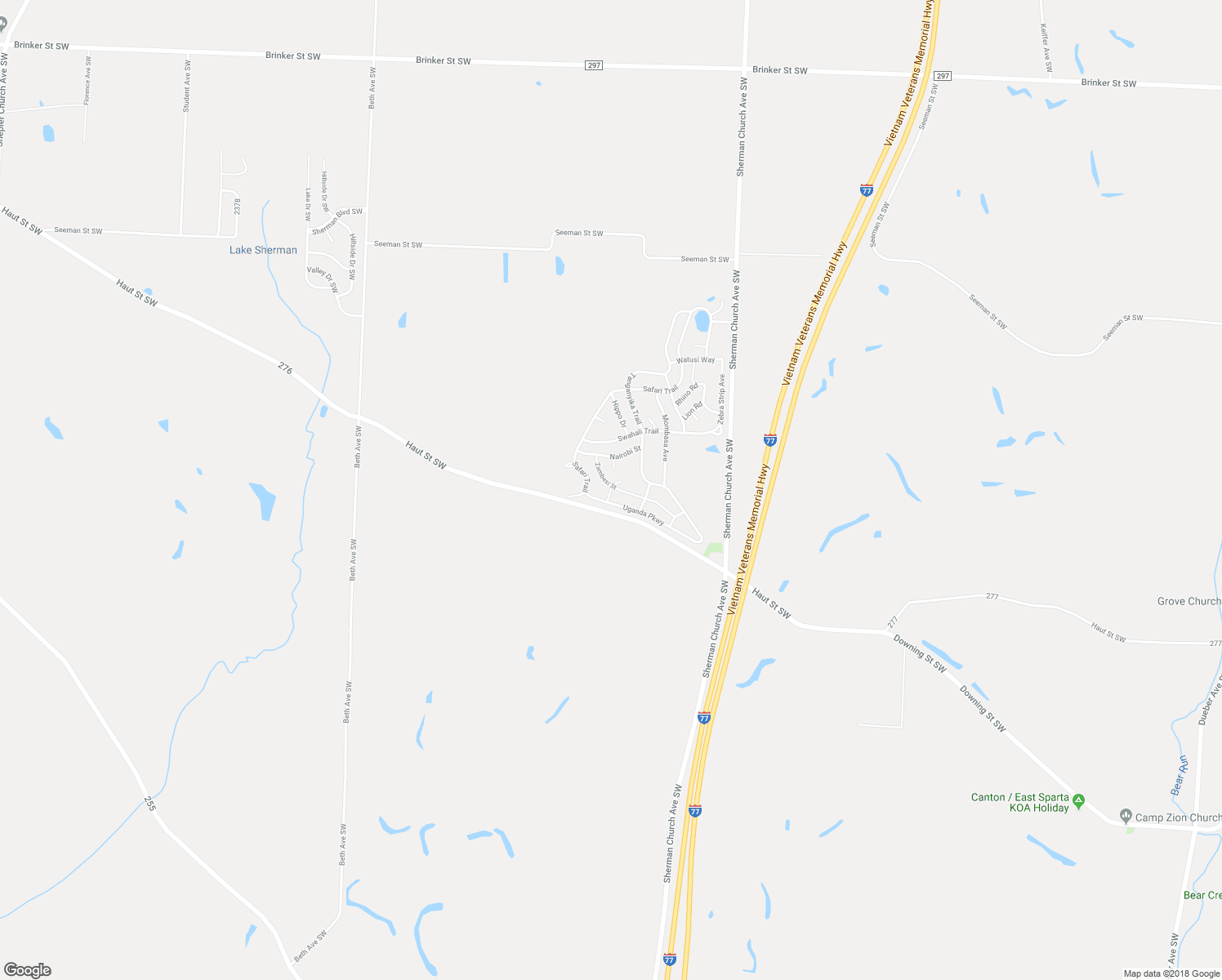 map of restaurants, bars, coffee shops, grocery stores, and more near Boa Avenue in East Sparta