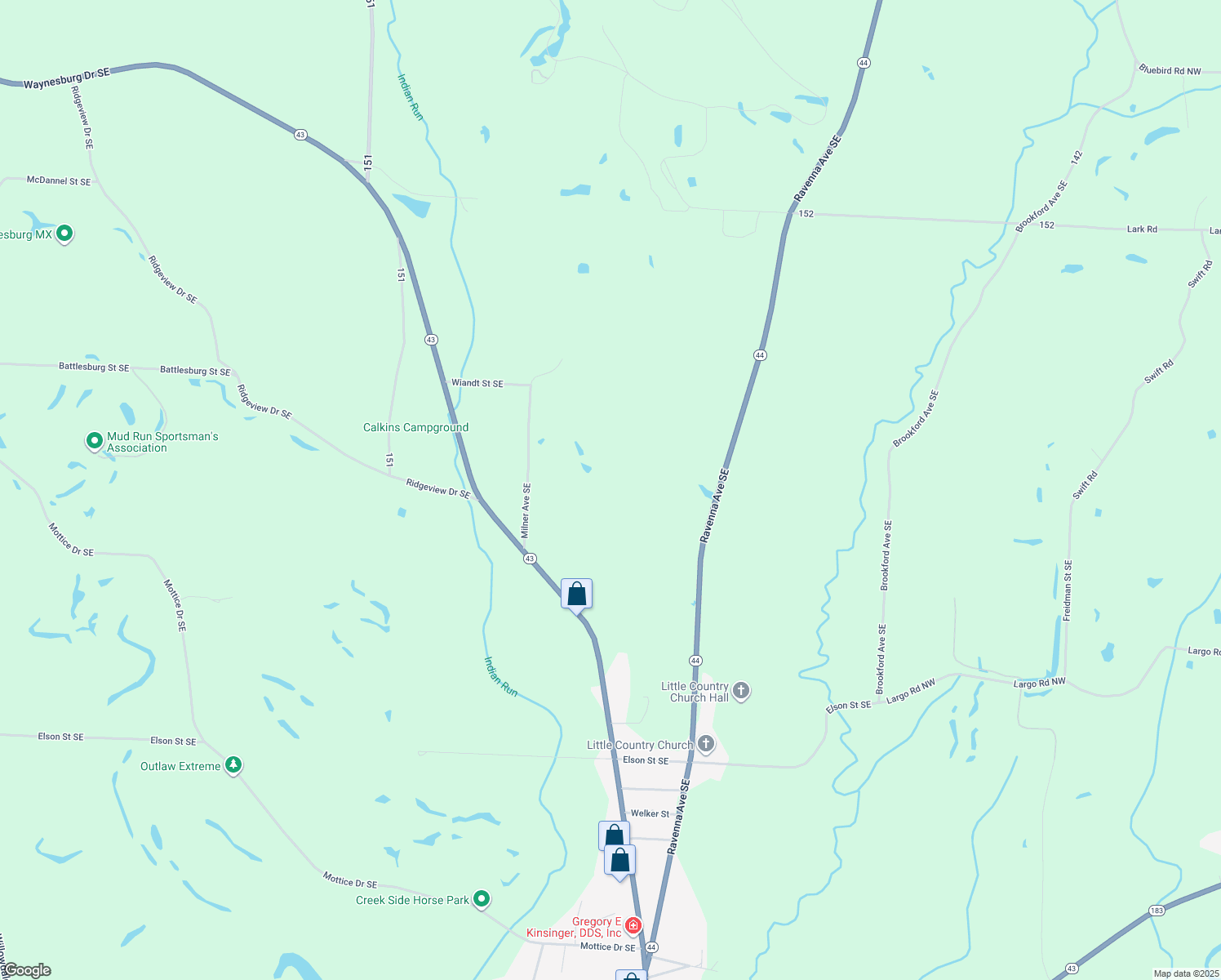 map of restaurants, bars, coffee shops, grocery stores, and more near in Waynesburg