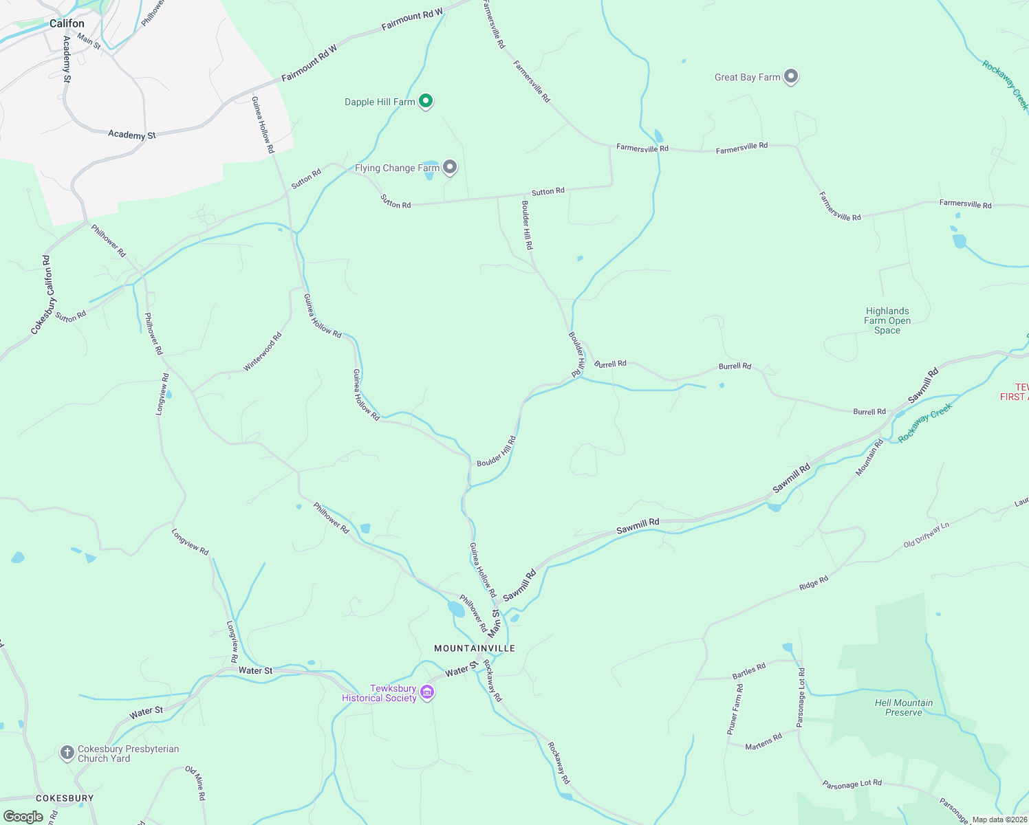map of restaurants, bars, coffee shops, grocery stores, and more near 9 Boulder Hill Road in Lebanon