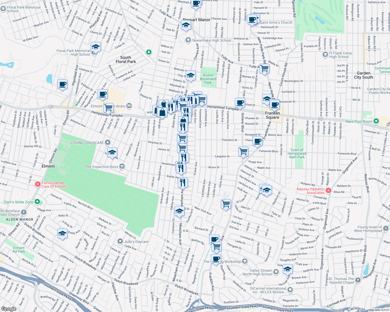 Evans Avenue, Elmont NY Walk Score
