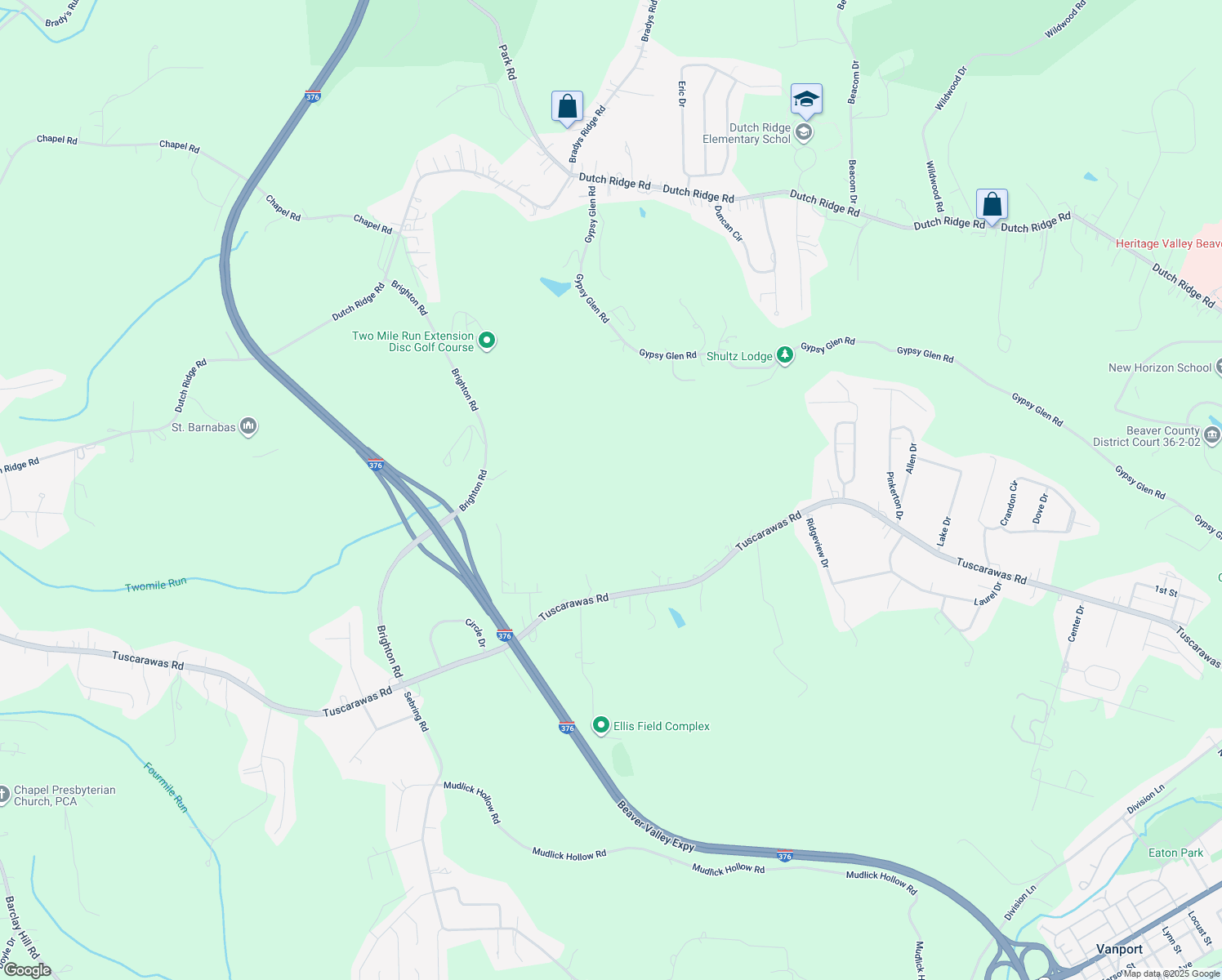 map of restaurants, bars, coffee shops, grocery stores, and more near in Beaver