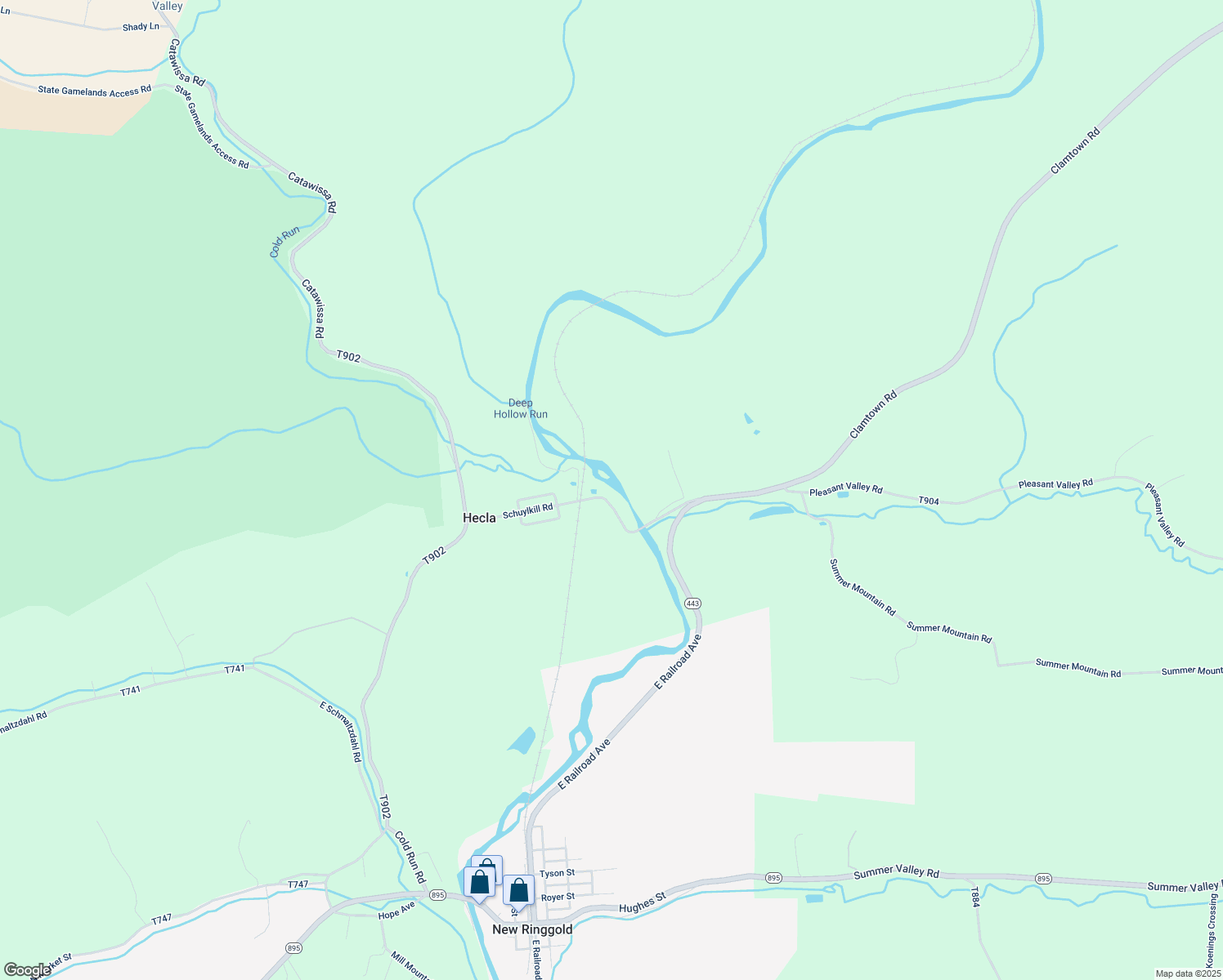map of restaurants, bars, coffee shops, grocery stores, and more near in New Ringgold