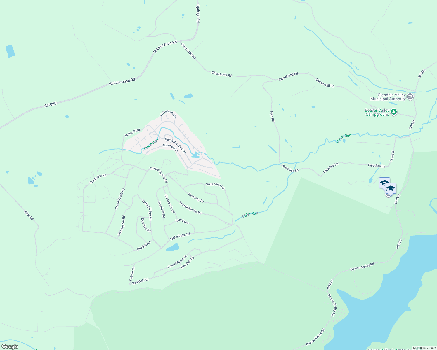 map of restaurants, bars, coffee shops, grocery stores, and more near Fiddler's Elbow in Cambria