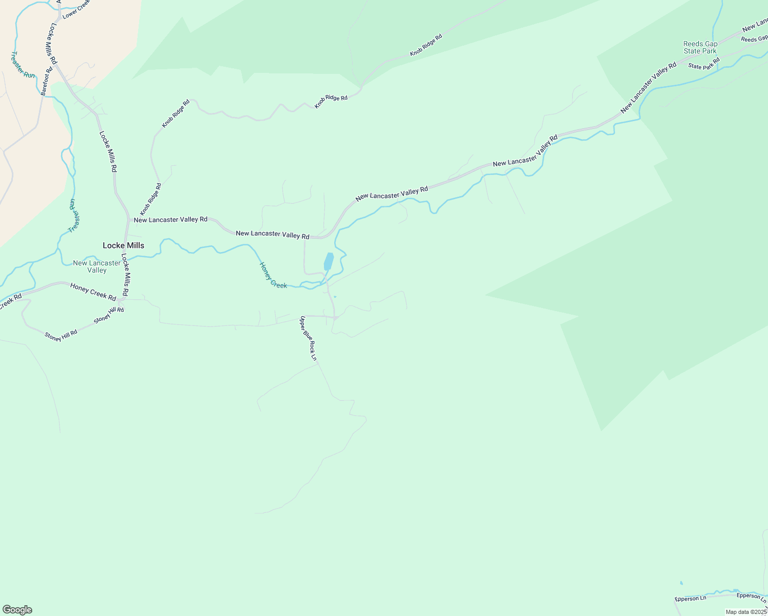 map of restaurants, bars, coffee shops, grocery stores, and more near 225 Blue Rock Lane in Milroy