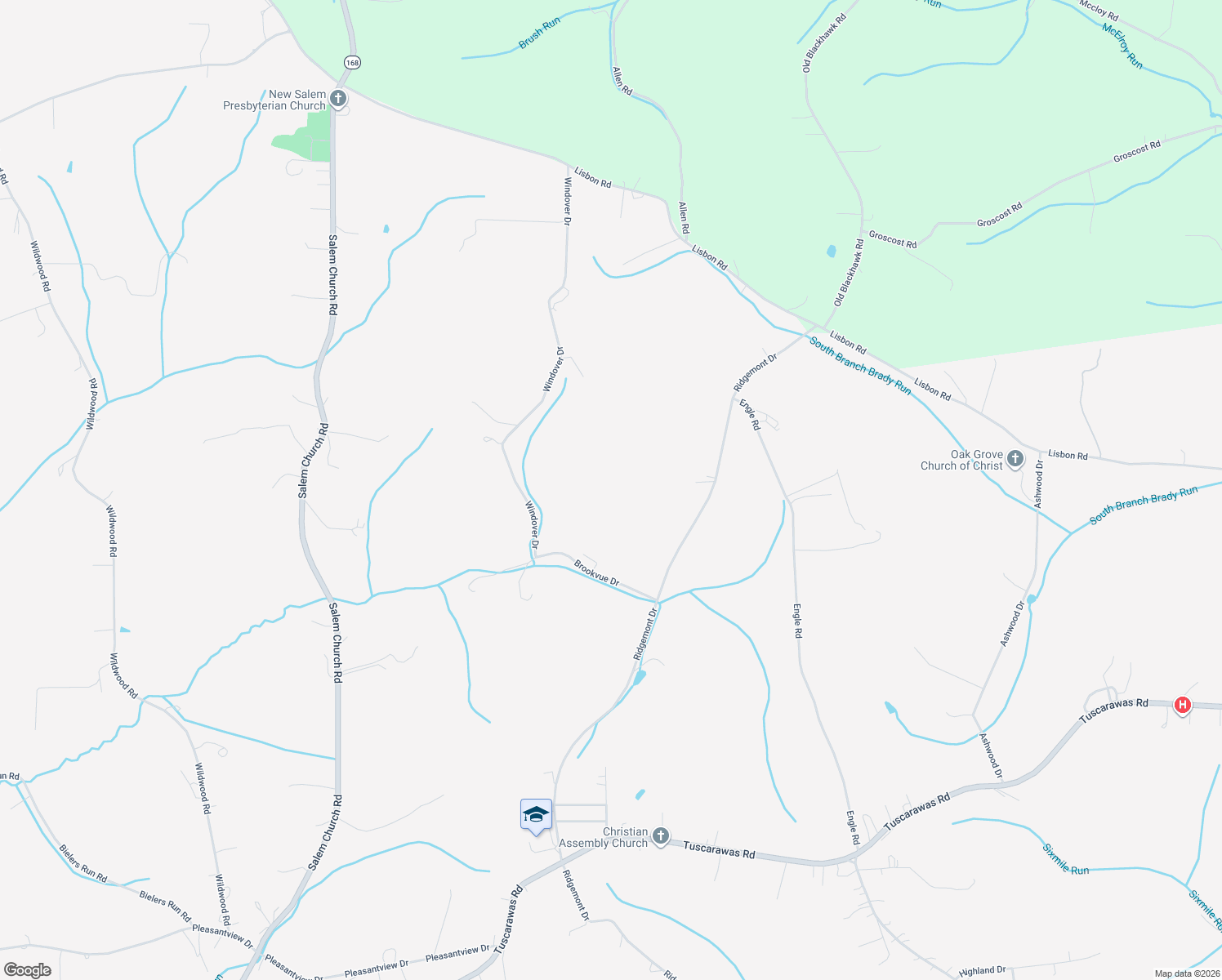 map of restaurants, bars, coffee shops, grocery stores, and more near 407 Ridgemont Drive in Industry